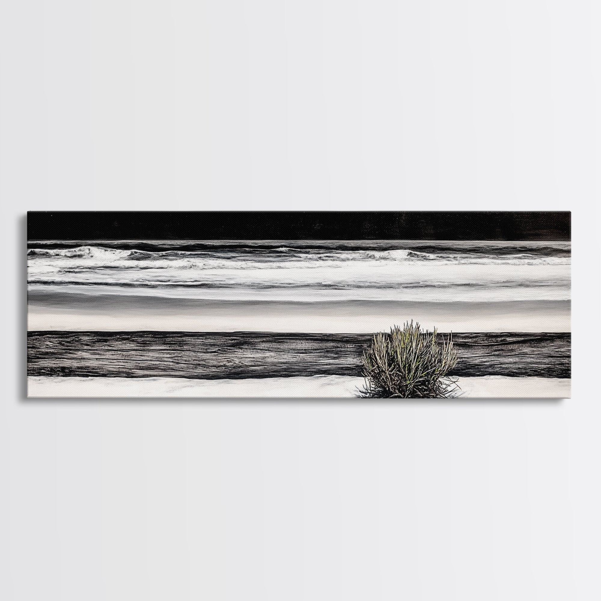 Black and White Seascape, Coastal Wall Art, Minimalist Ocean Art, Mode ...