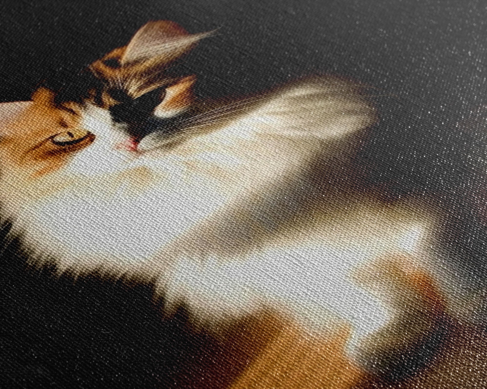 Portrait of a Calico Cat, Framed Canvas Print, Cat Art, Cat Photography, Cat Wall Art