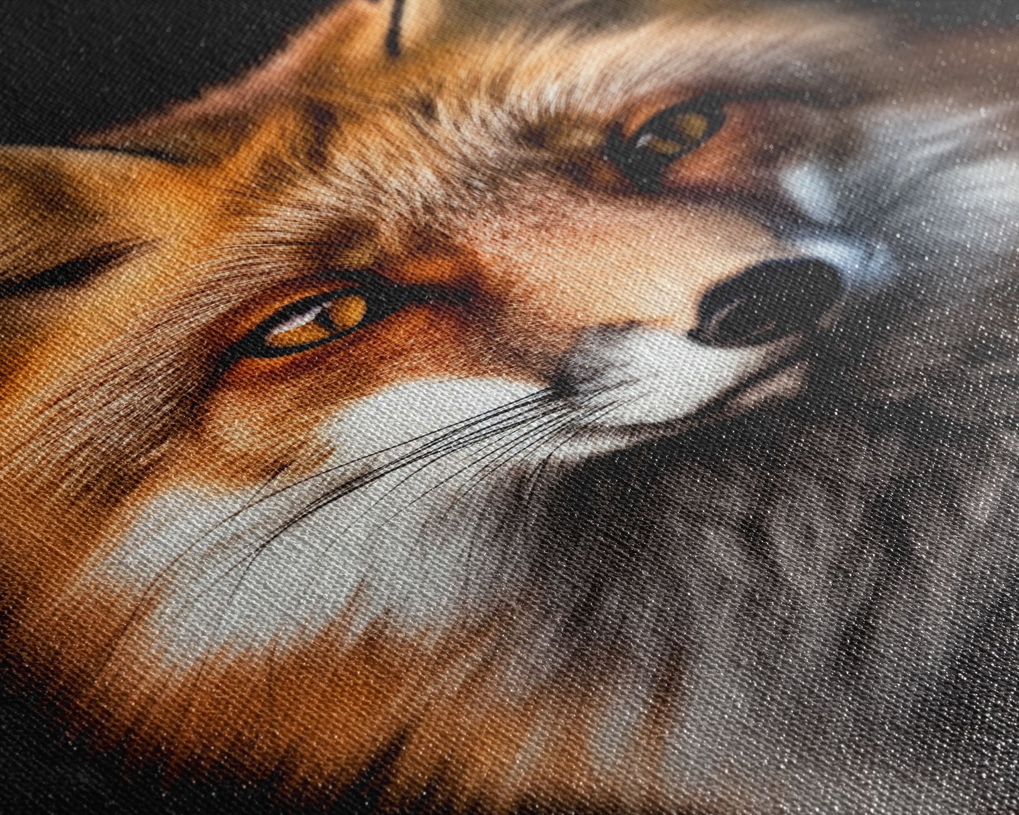 Portrait of a Red Fox, Framed Canvas Print, Framed Wall Art, Fox Photography, Wild Life Art