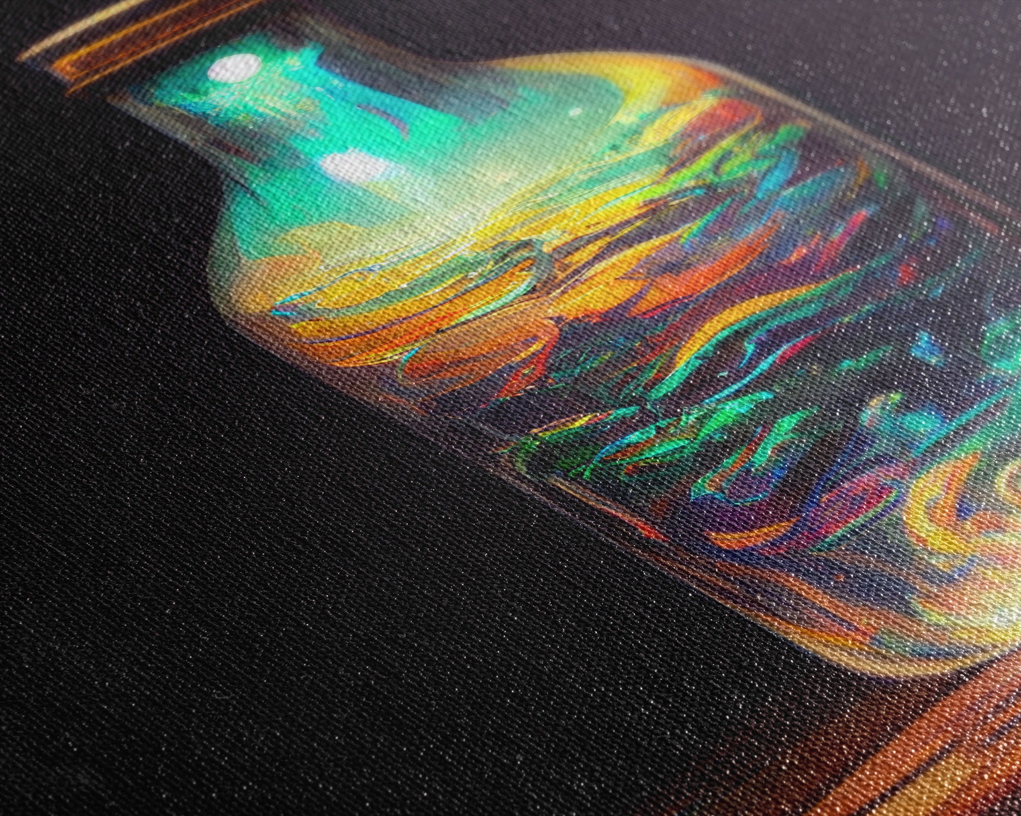 Miniature world in a bottle canvas print, high fantasy wall art, magical wall art, ready to hang wall art