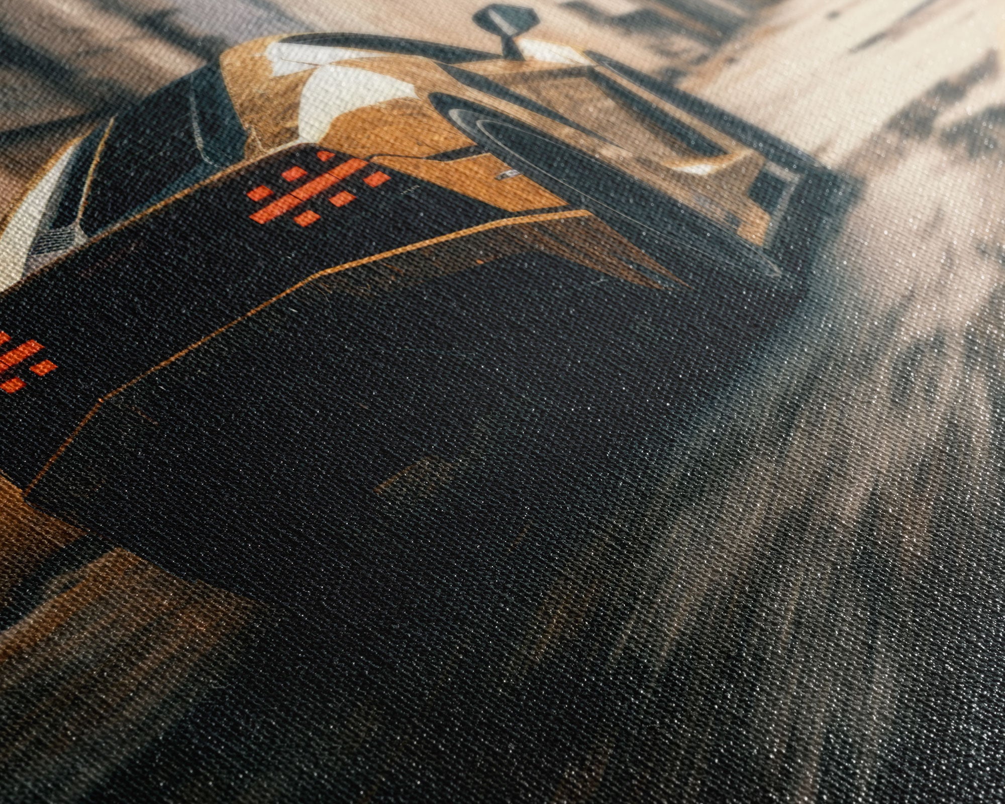 Cool Supercar Art, Framed Canvas Print, Cyberpunk Sportscar Painting, Futuristic Supercar Painting, Man Cave Decor, Gift For Him, Car Guy