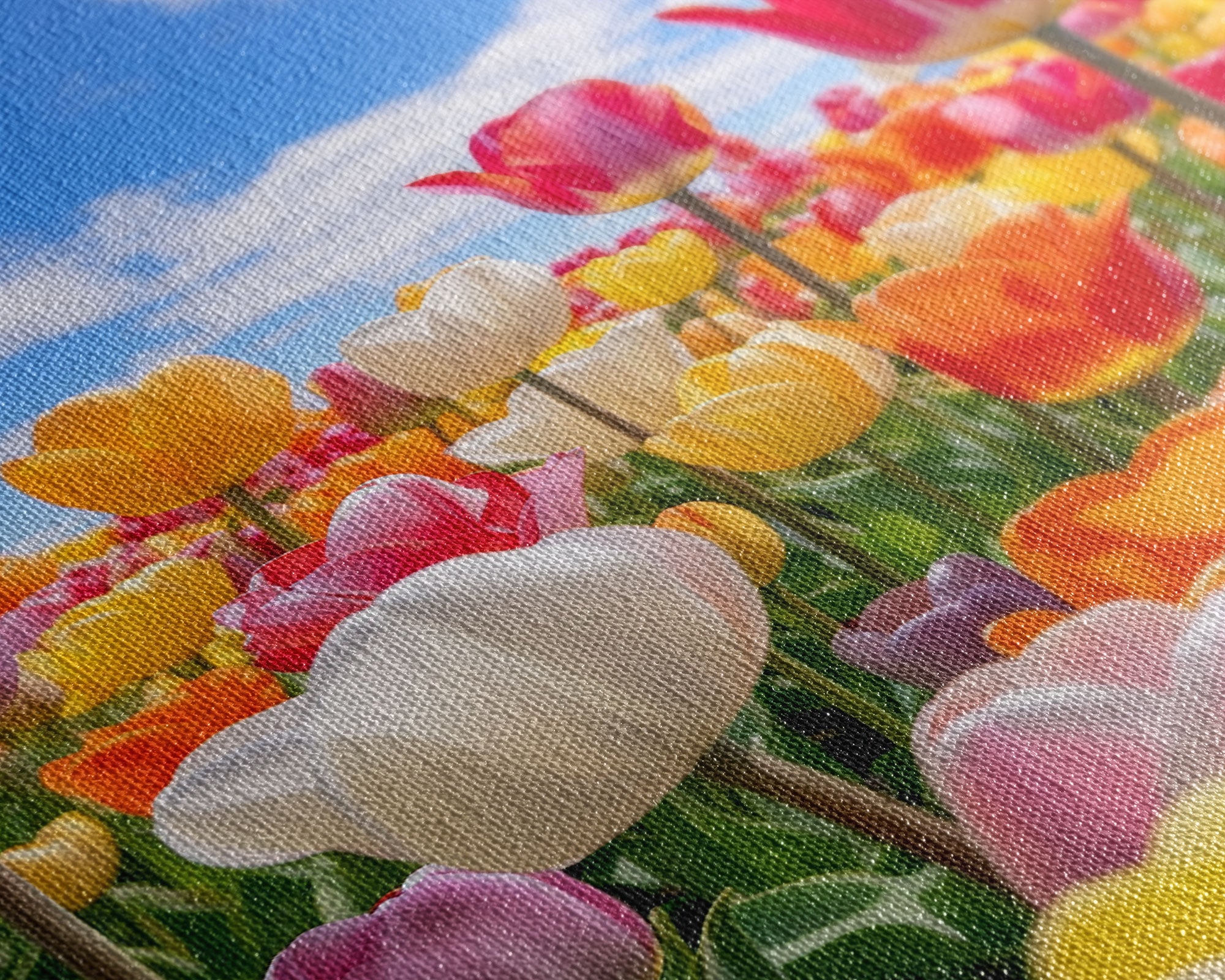 Flower Wall Art, Colorful Wall Art, Tulip Print, Canvas Print, Wall Art, Vertical Art, Friendship Gift, College Dorm Decor, Farmhouse Art