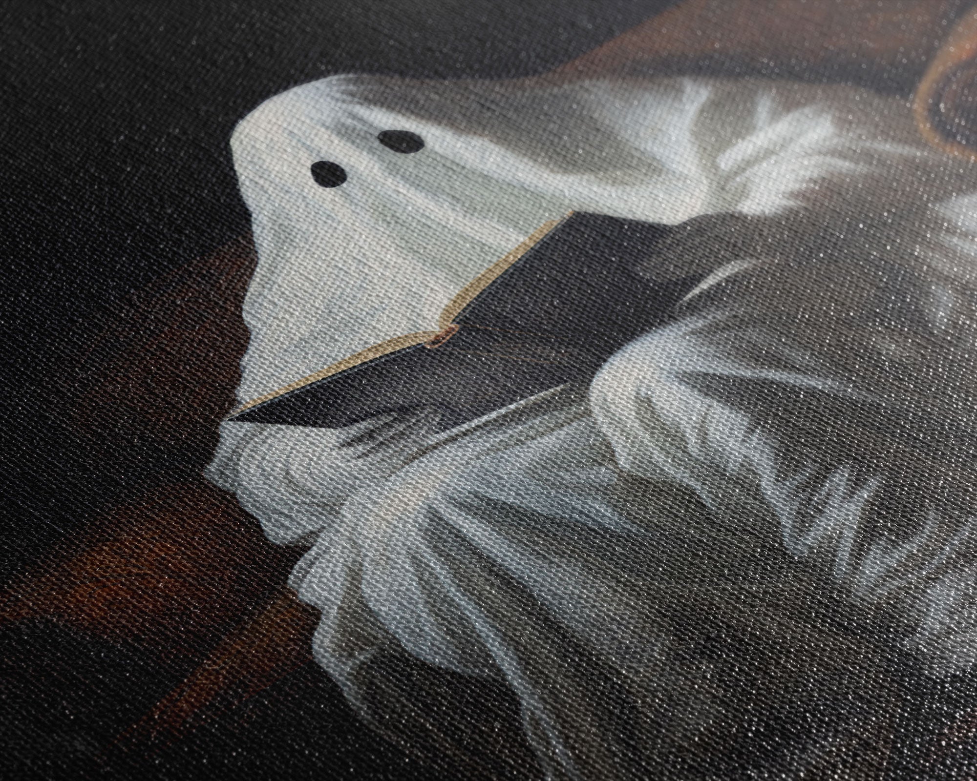Victorian Ghost Reading A Book, Reading Lover Gift, Vintage Canvas, Art Canvas Print, Dark Academia, Haunting Ghost, Halloween Decoration