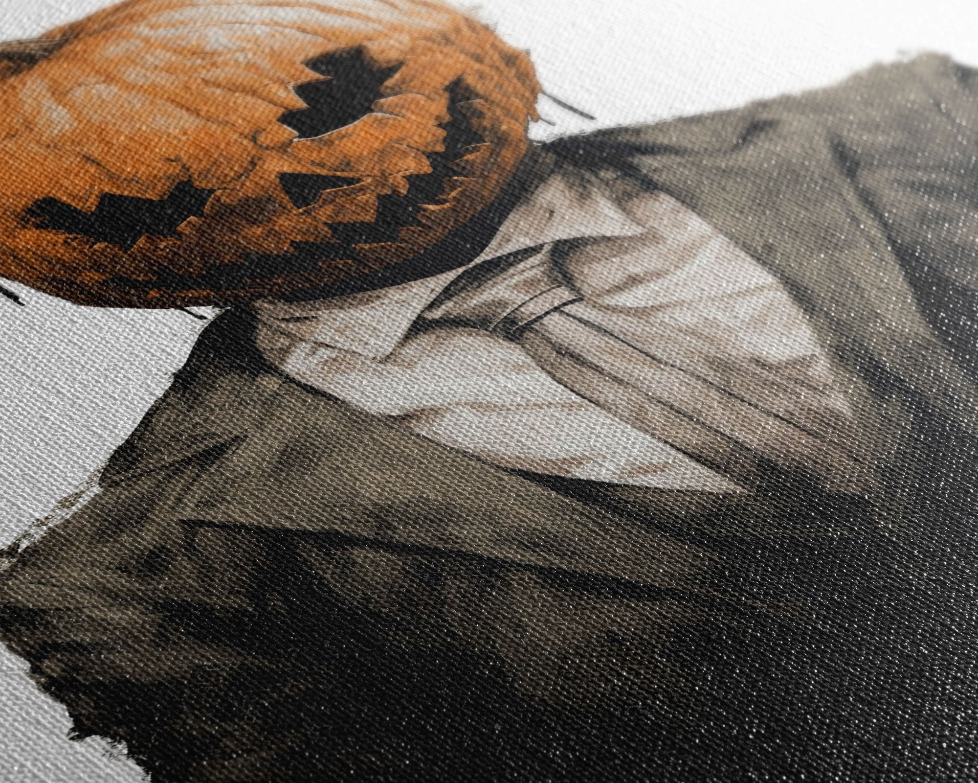 Portrait Of Jack - The Jack O Lantern Man, Vintage Halloween Art, Macabre Halloween Decoration, Dark Macabre, Goth Art, Pumpkin Patch Horror