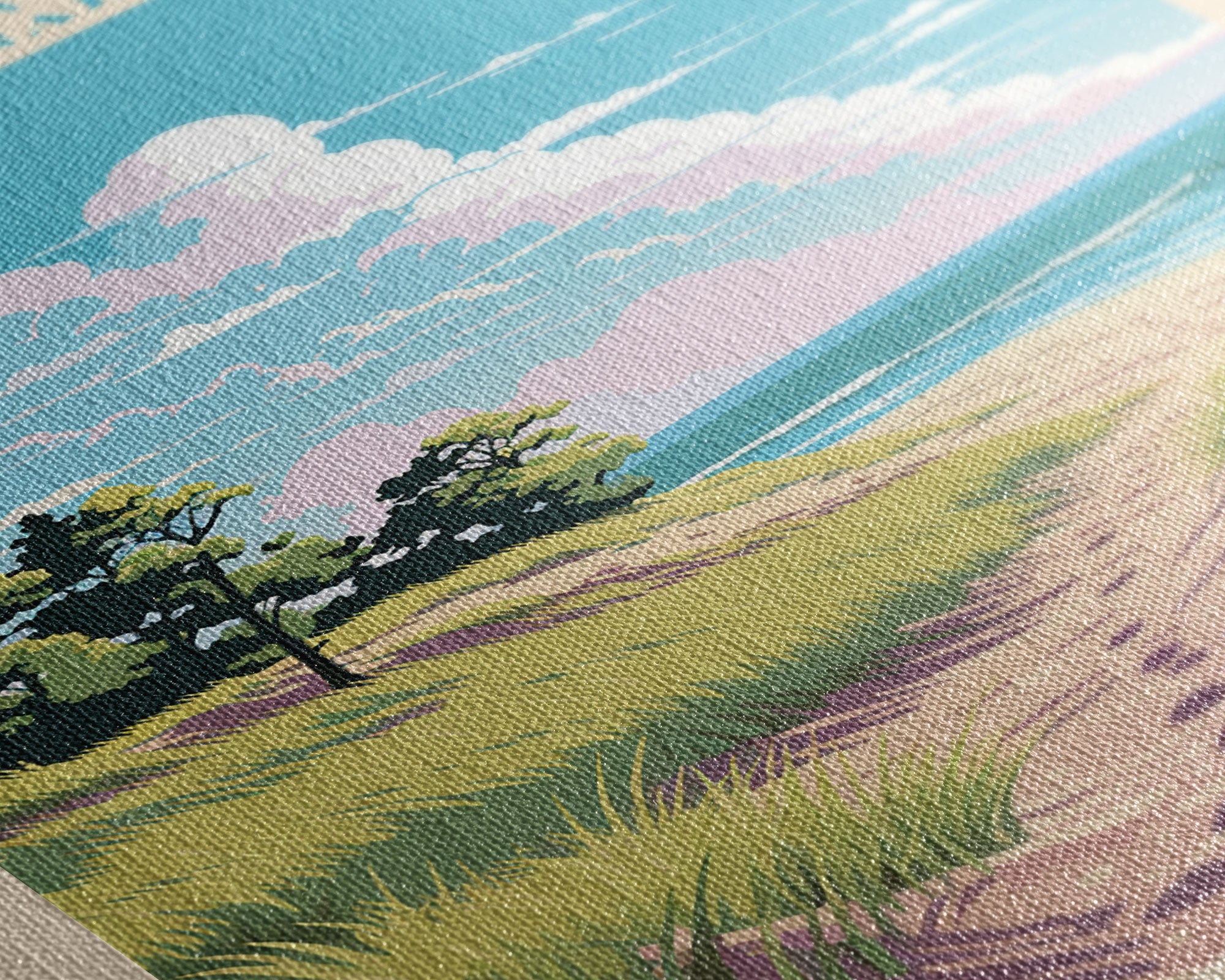 Indiana Dunes National Park Travel Poster Art, Canvas Print Wall Art, Indiana Travel Art, Midcentury Modern Travel Decor, Wall Art