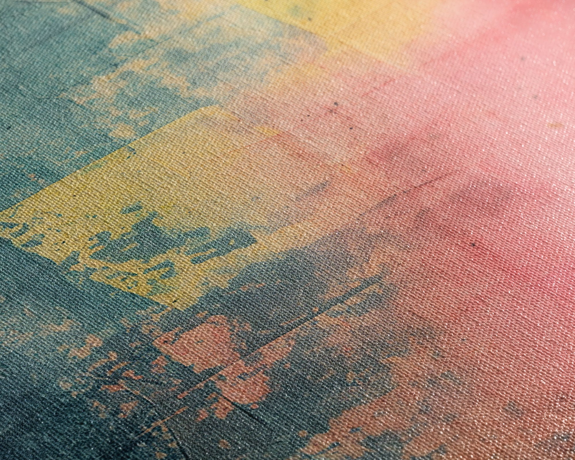 Denim Canvas Print Wall Art, Tie Dye Denim Texture Print On Canvas, Unique Wall Art, Boho Style Art, Minimalist Wall art