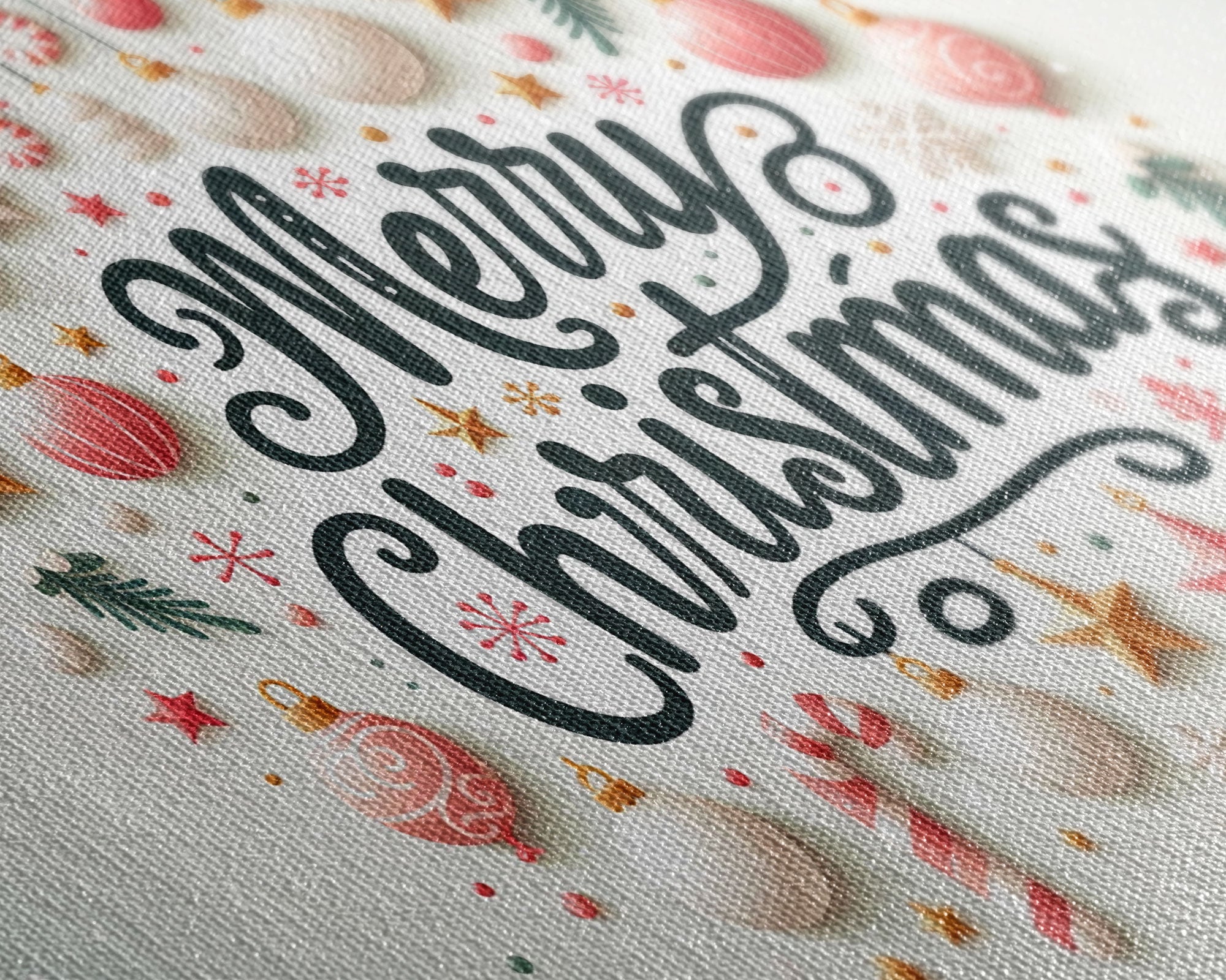 Merry Christmas Sign - Christmas Decor - Framed Canvas Print Sign - Canvas Sign - Xmas Decor - Holiday Decor