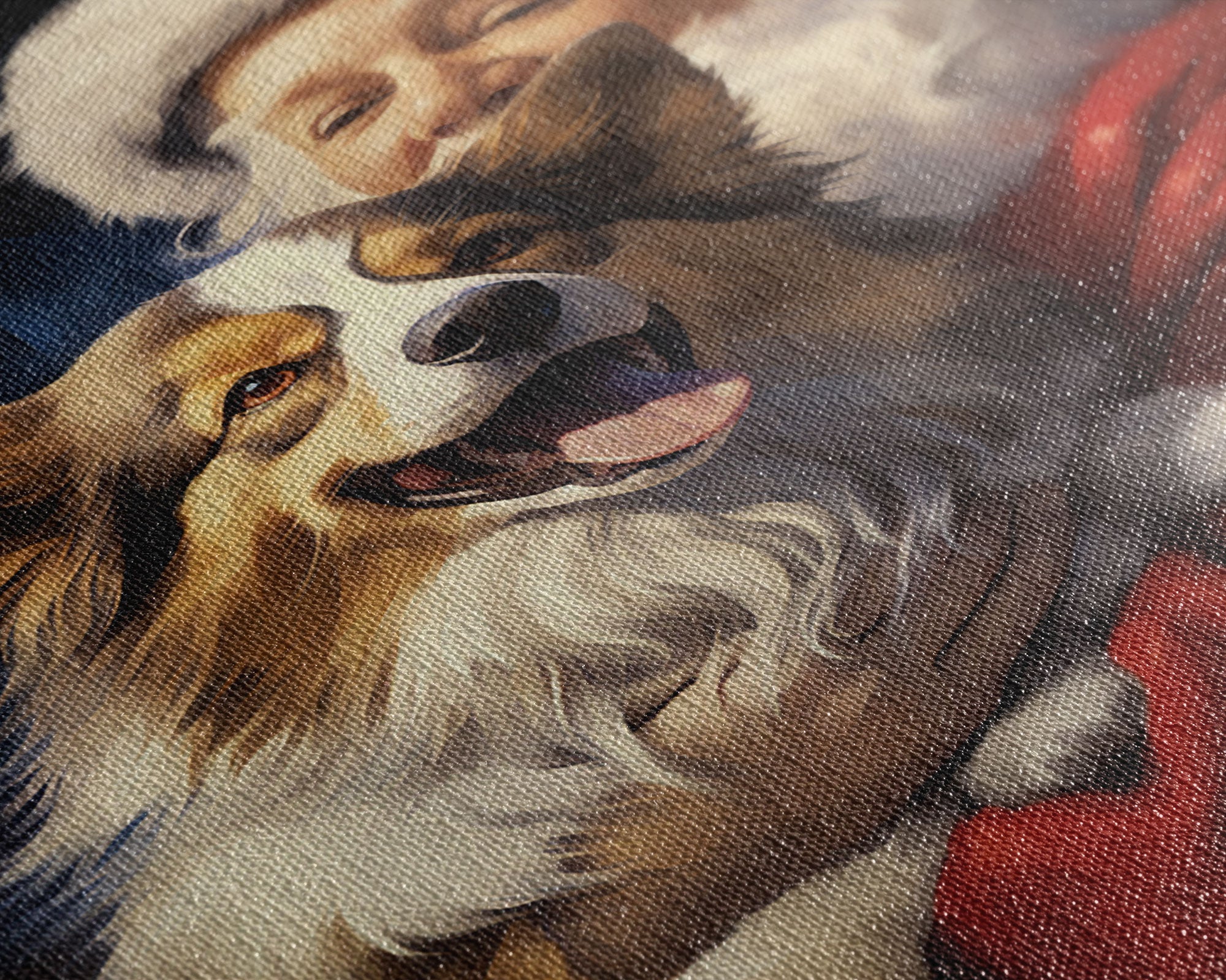 Santa Claus And His Corgi, Christmas Wall Art, Christmas Dog, Winter Wall Art, Santa Decor, Santa Art Print, Farmhouse Christmas