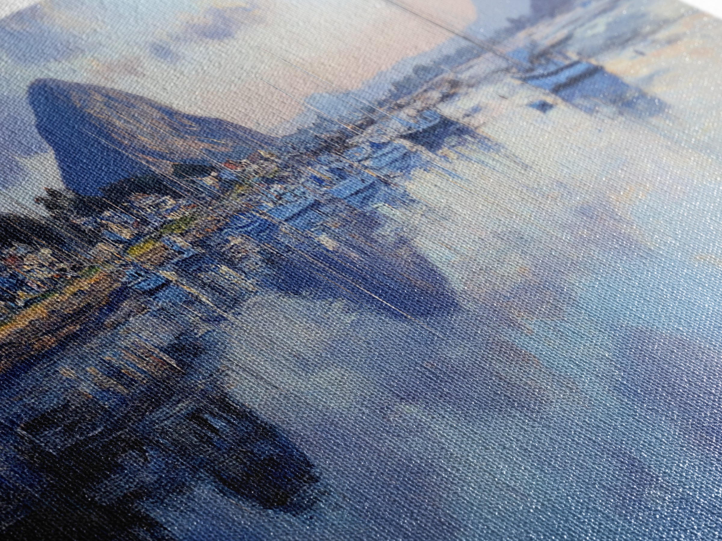 Panoramic Painting Print of Morro Bay California, Painting Morro Bay Framed Canvas Print, California Wall Art, Nautical Seascape Landscape Painting
