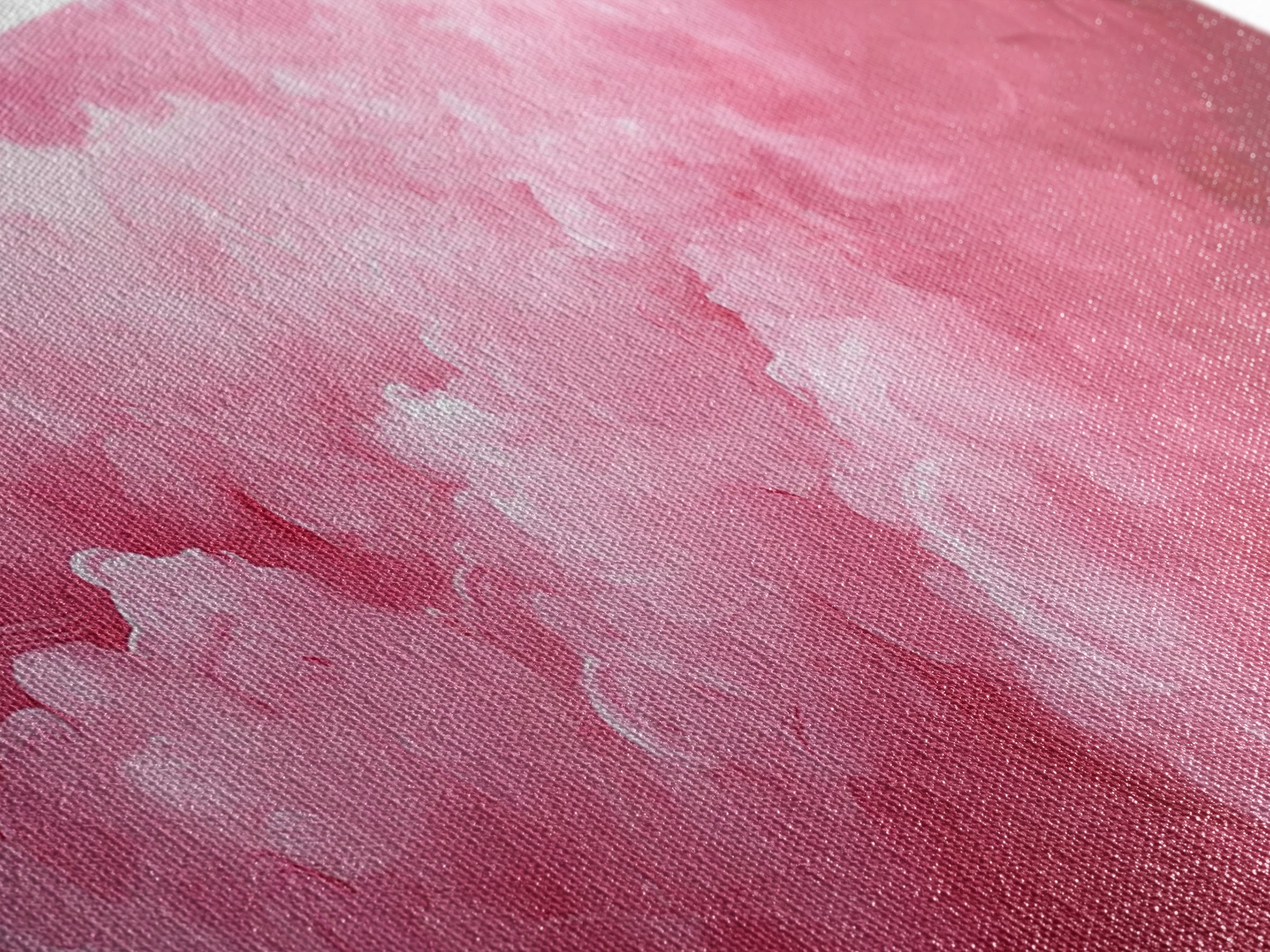 Pink Clouds - Framed Canvas Print - Wood Framed Wall Art - Preppy Decor - Preppy Dorm Room Wall Art - Abstract Pink Wall Art
