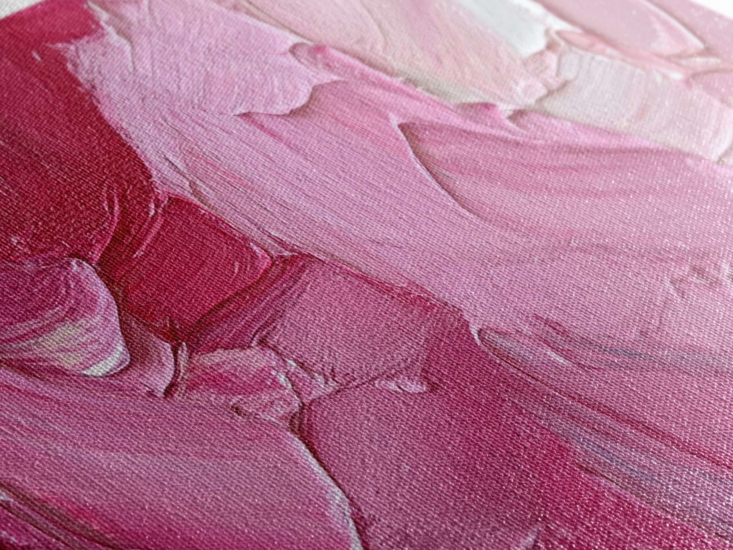 Pink Brush Strokes Framed Canvas Print - Modern Wall Are - Preppy Home Decor - She Shed Wall Art