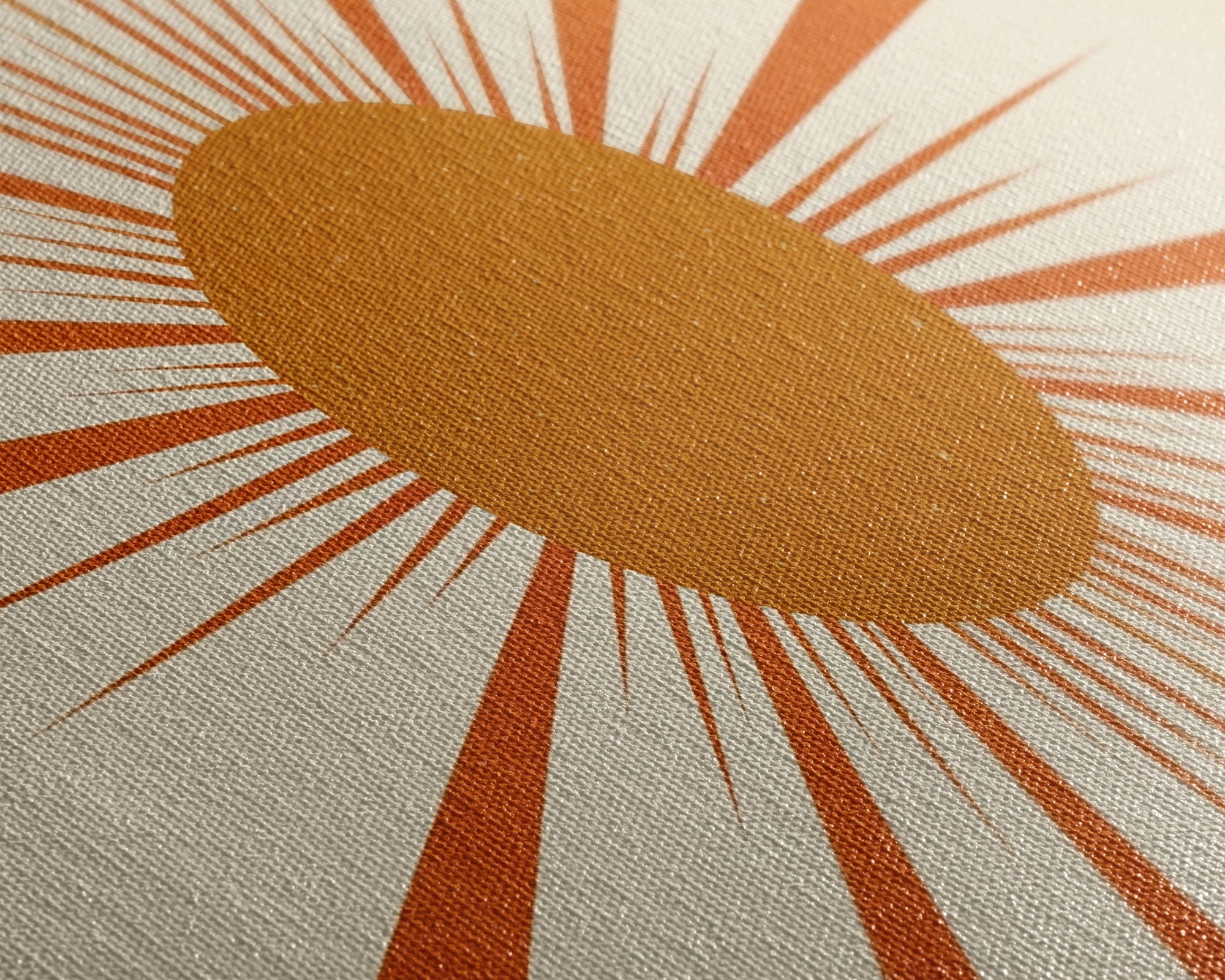 Art Deco Sun Burst Wall Art, Framed Canvas Print or Poster, Retro / Vintage Wall Decor, Modern Art, Sun Abstract Art MCM Midcentury Modern