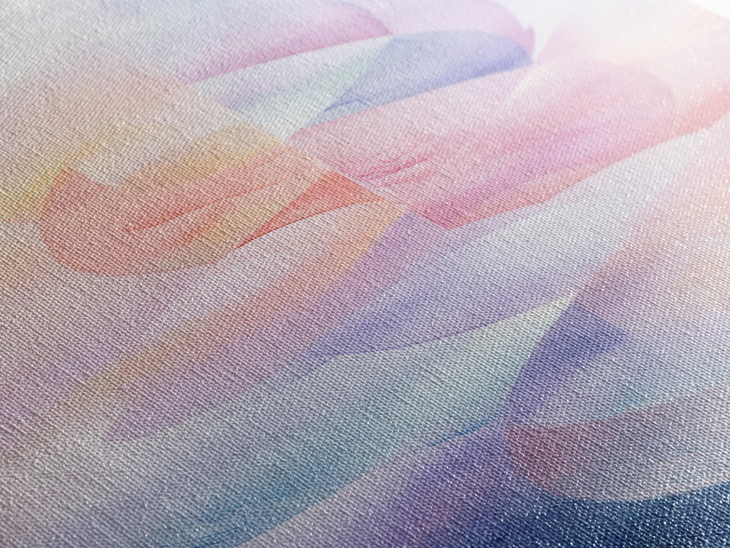 Pastel Abstract Canvas Print Featuring Light Pink Abstract Art, Geometric Wall Art, And Sage Green Accent Ideal Above Sofa