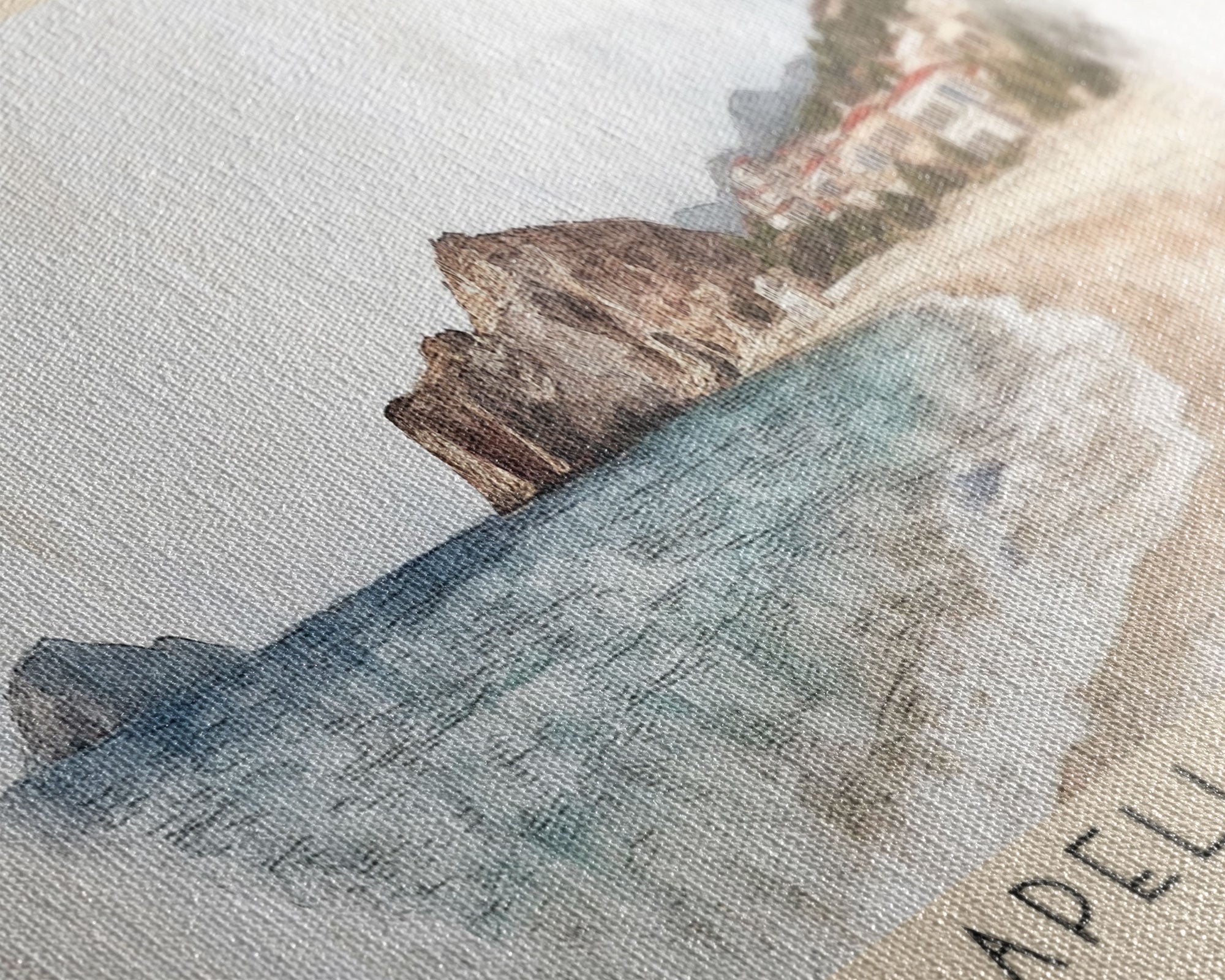 Apella Beach, Greece Watercolor Print, Vacation Gift, Greece Wall Art, Beach Painting, Beach Decor, Beach Or Lakehouse Art