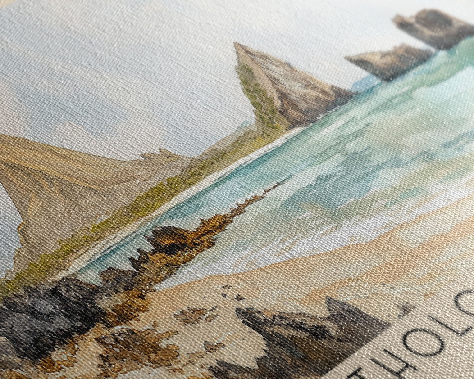 Bartholomew Island, Galapagos, Ecuador Watercolor Print, Vacation Gift, Galapagos, Ecuador Wall Art, Beach Painting, Beach Decor, Beach Or Lakehouse Art