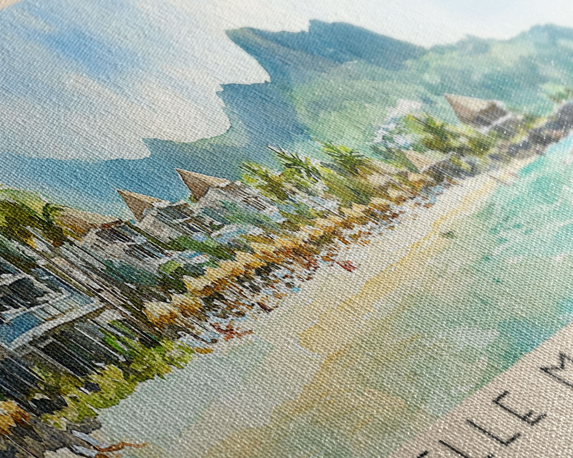 Belle Mare Plage, Mauritius Watercolor Print, Vacation Gift, Mauritius Wall Art, Beach Painting, Beach Decor, Beach Or Lakehouse Art
