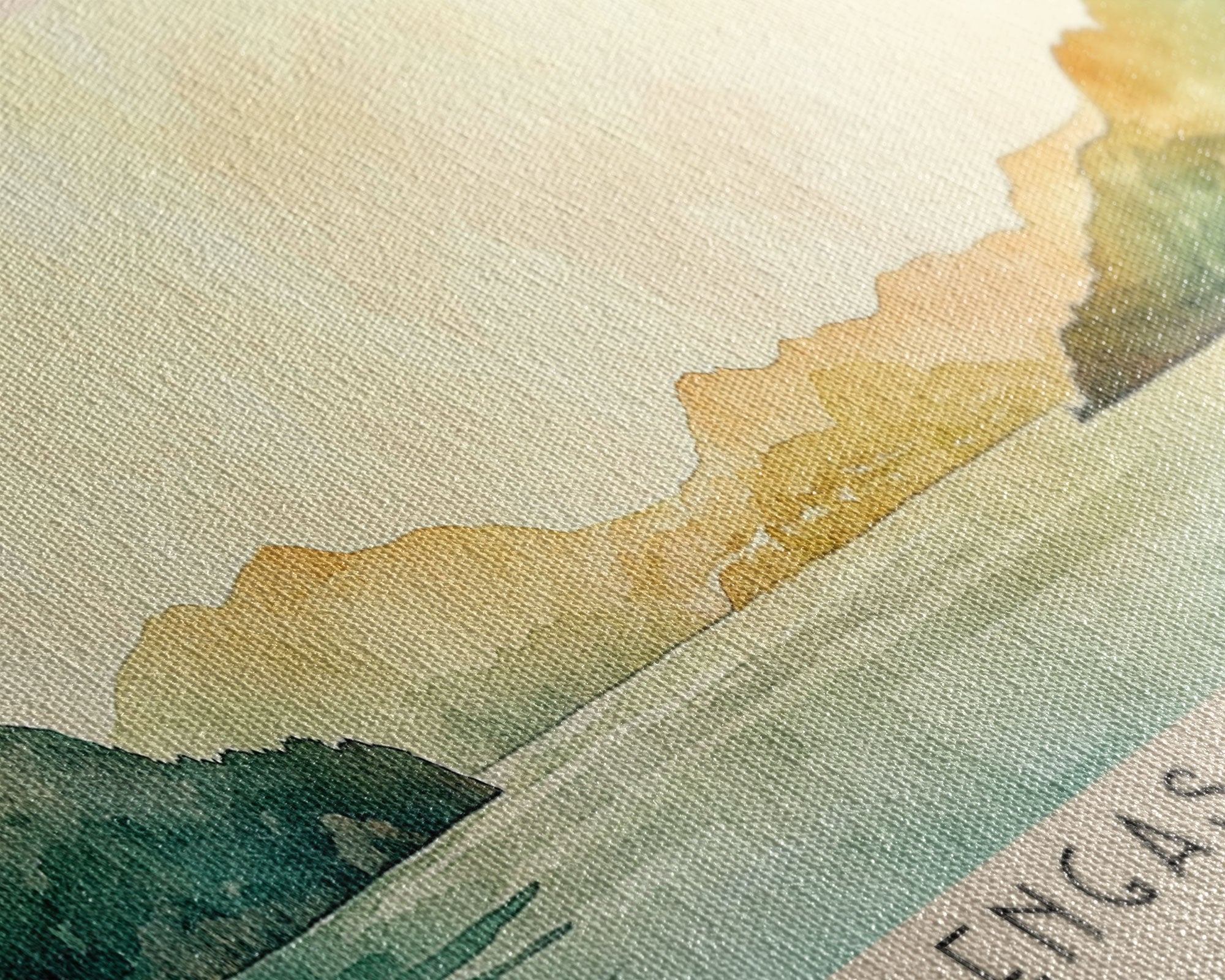 Berlengas Archipelago, Portugal Watercolor Print, Vacation Gift, Portugal Wall Art, Beach Painting, Beach Decor, Large Wall Art, Wood Frame Art
