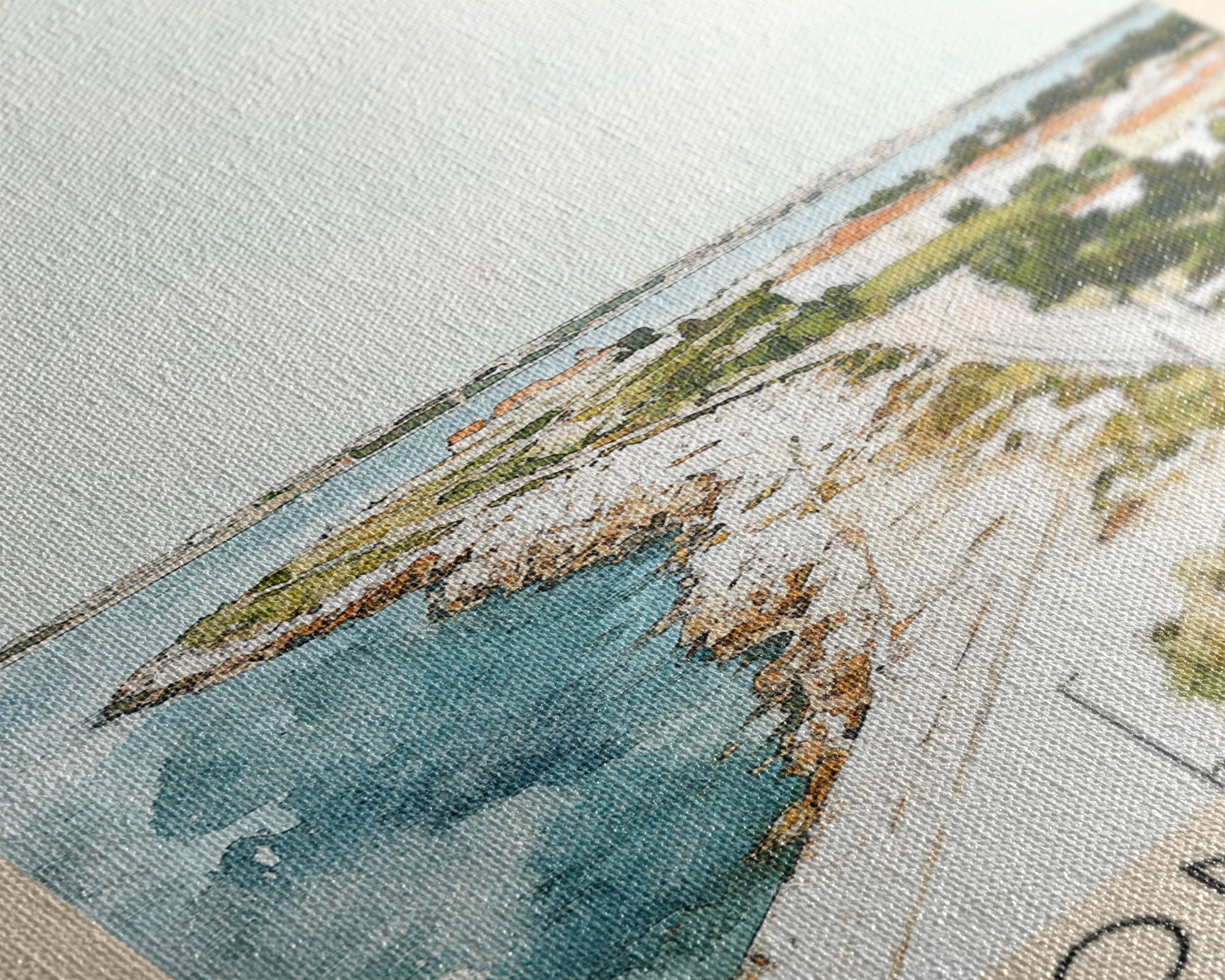Armona Island, Portugal Watercolor Beach Print, Vacation Gift, Portugal Wall Art, Beach Painting, Beach Decor, Beach Painting