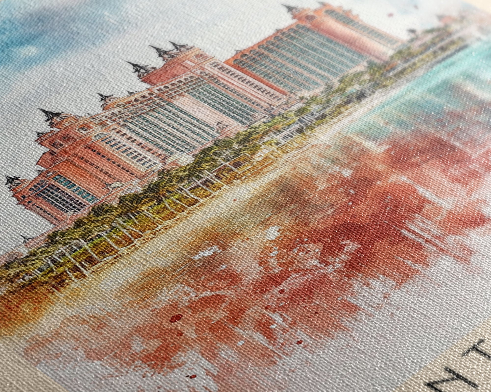 Atlantis Resort, Bahamas Watercolor Print, Vacation Gift, Bahamas Wall Art, Beach Painting, Beach Decor, Beach Or Lakehouse Art