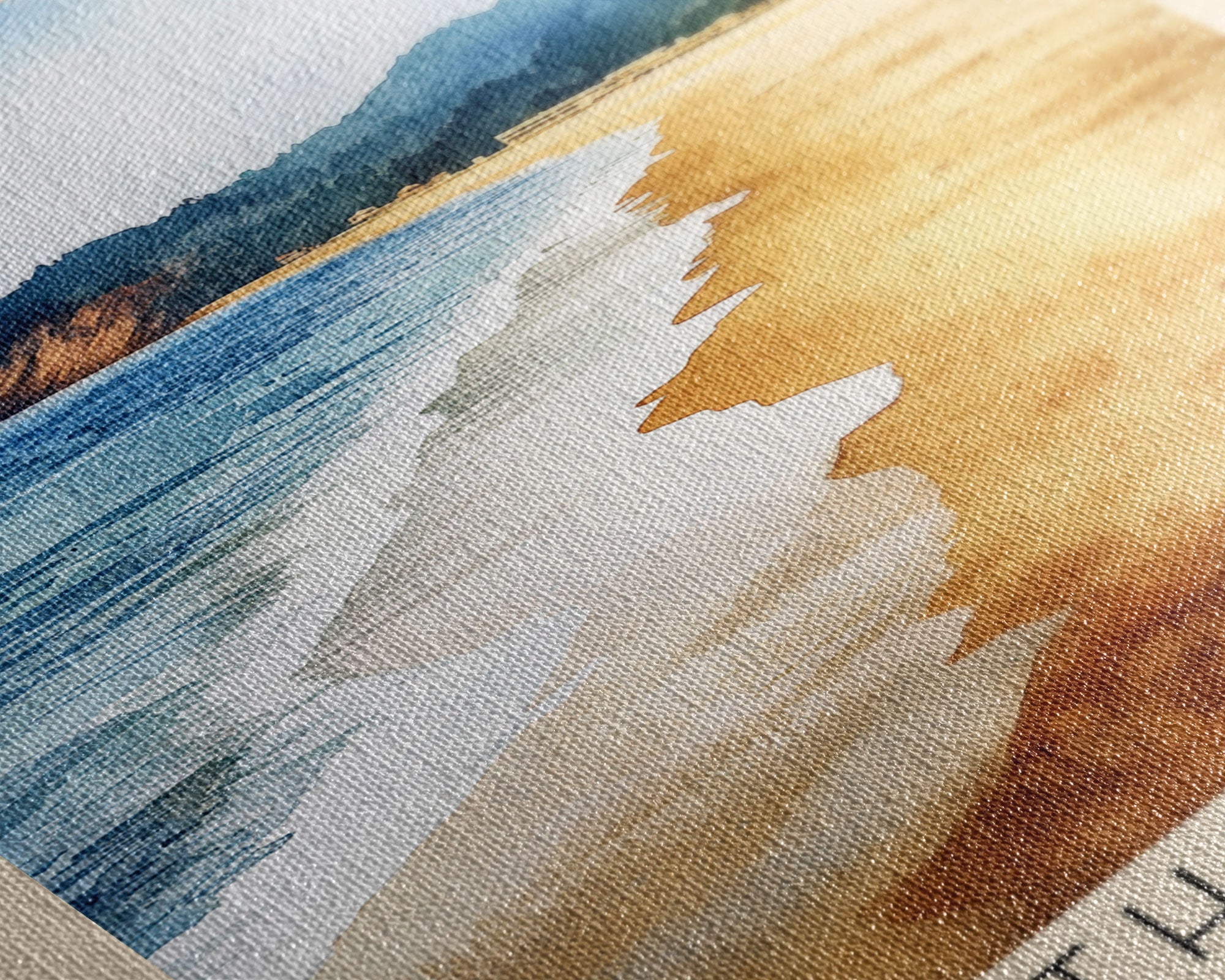 Azhithala Beach, India Watercolor Print, Vacation Gift, India Wall Art, Beach Painting, Beach Decor, Beach Or Lakehouse Art