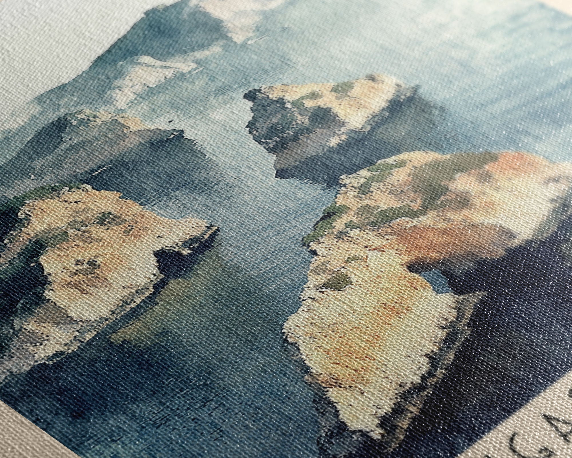 Berlengas Archipelago, Portugal Watercolor Print, Vacation Gift, Portugal Wall Art, Beach Painting, Beach Decor, Large Wall Art, Wood Frame Art