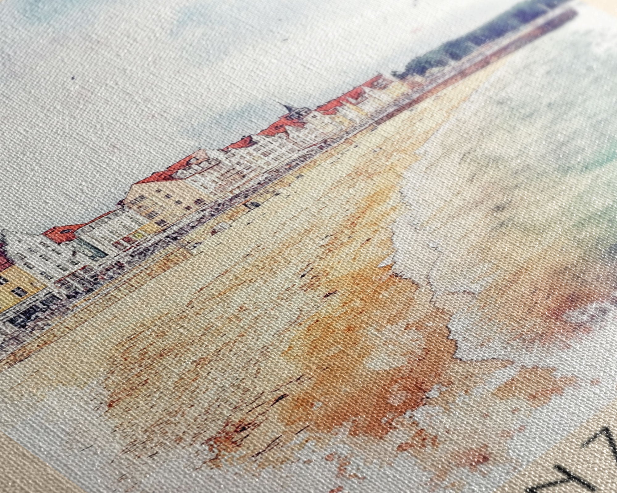 Binz Beach, Germany Watercolor Print, Vacation Gift, Germany Wall Art, Vacation Wall Art, Vacatation Memories, Beach Decor, Beach Or Lakehouse Art