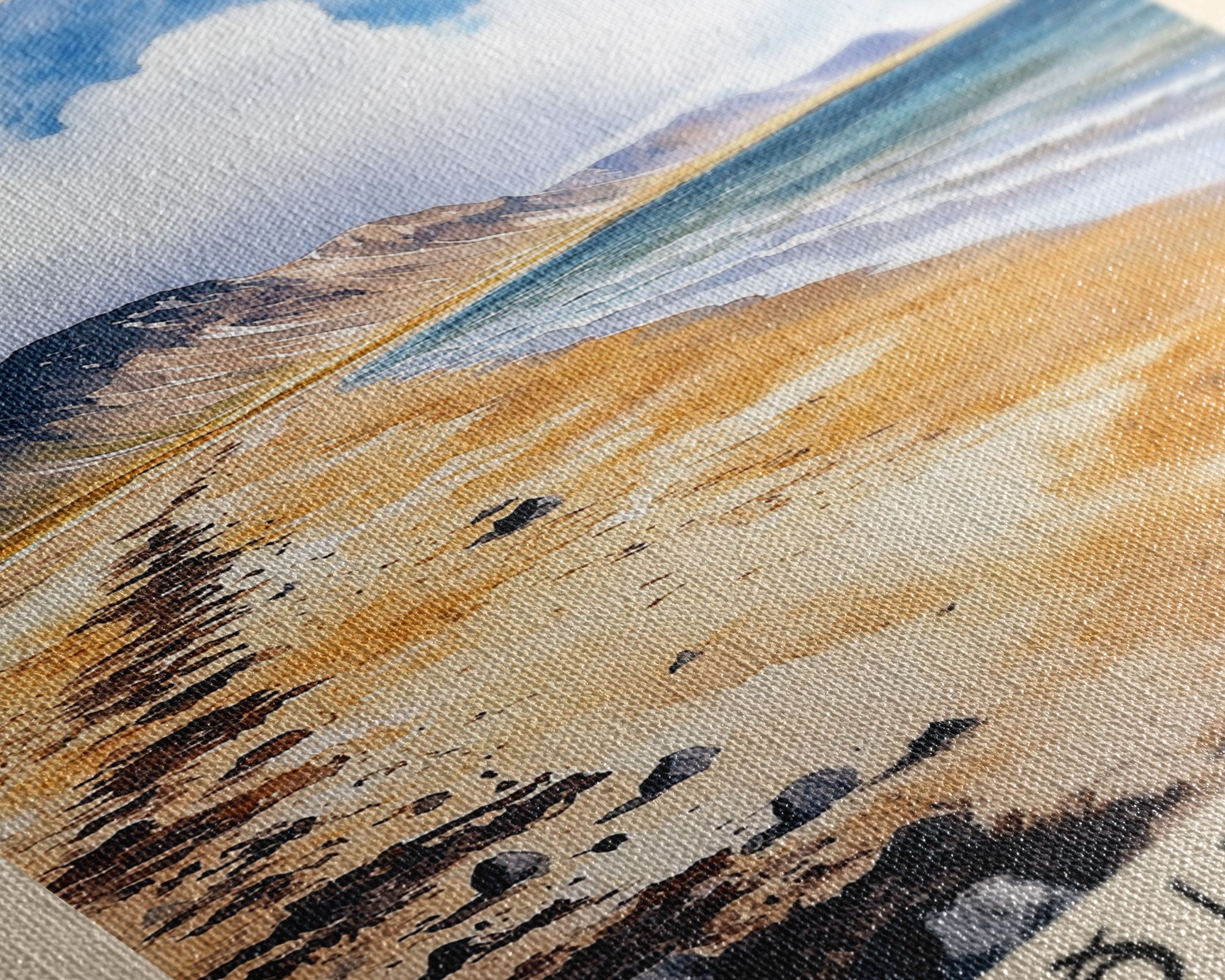 Búðir Beach, Iceland Watercolor Beach Print, Vacation Gift, Iceland Wall Art, Beach Painting, Beach Decor, Beach Painting