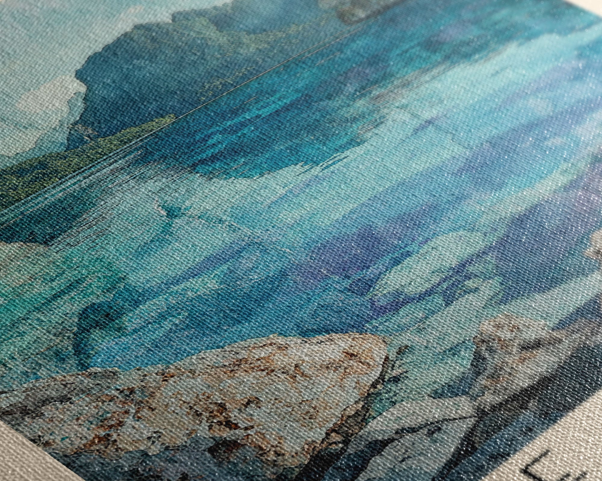 Blue Lagoon, Malasyia Watercolor Beach Print, Vacation Gift, Malasyia Wall Art, Beach Painting, Beach Decor, Beach Painting