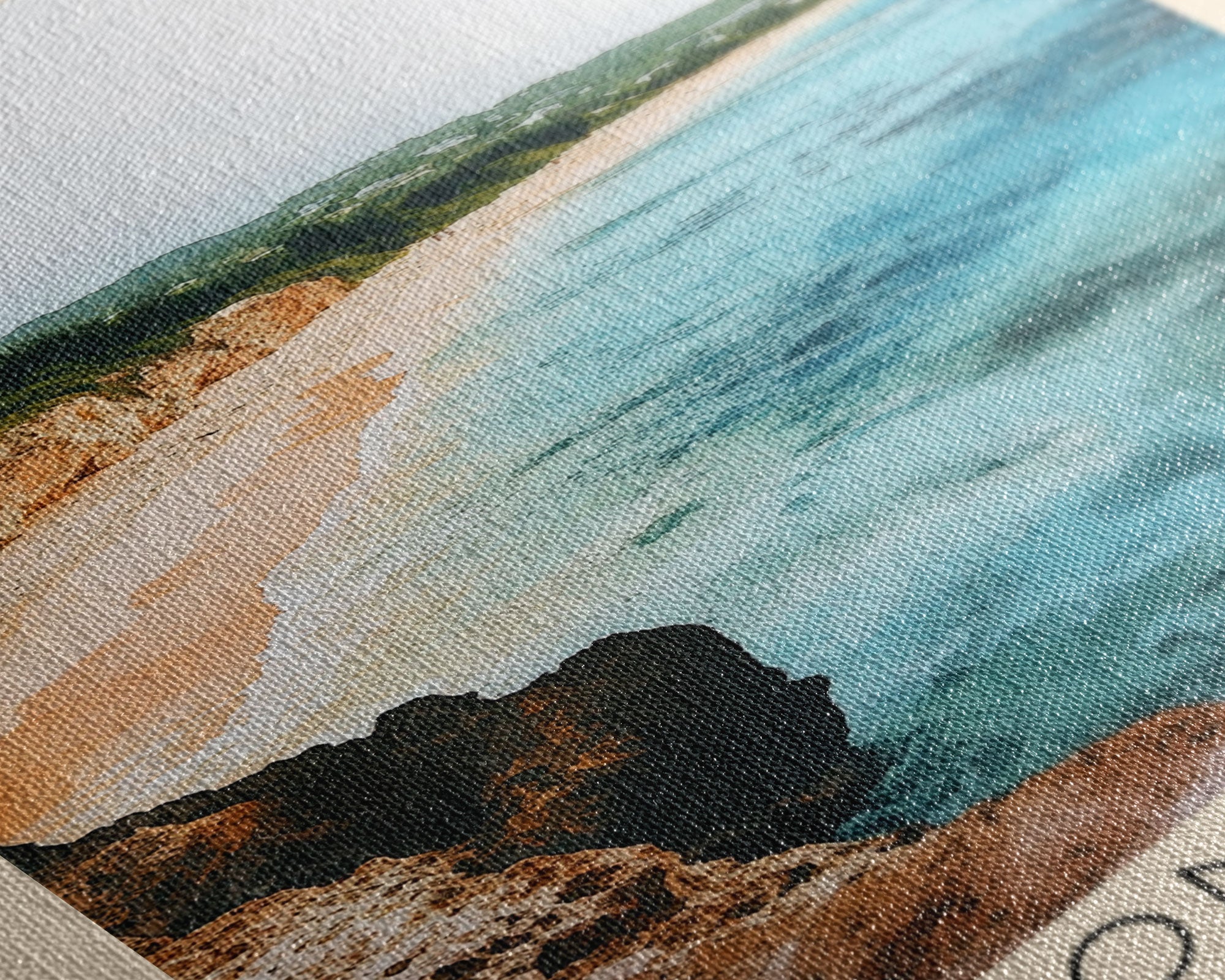 Bottom Bay Beach, Barbados Watercolor Print, Vacation Gift, Barbados Wall Art, Beach Painting, Beach Decor, Beach Or Lakehouse Art