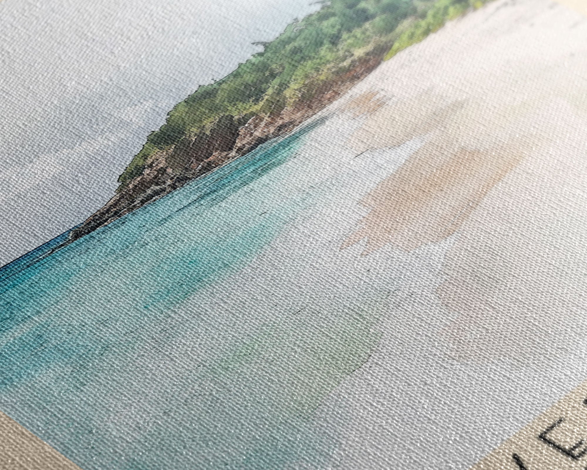 Brewer’s Beach, US Virgin islands Watercolor Print, Vacation Gift, US Virgin islands Wall Art, Beach Painting, Beach Decor, Large Wall Art, Wood Frame Art