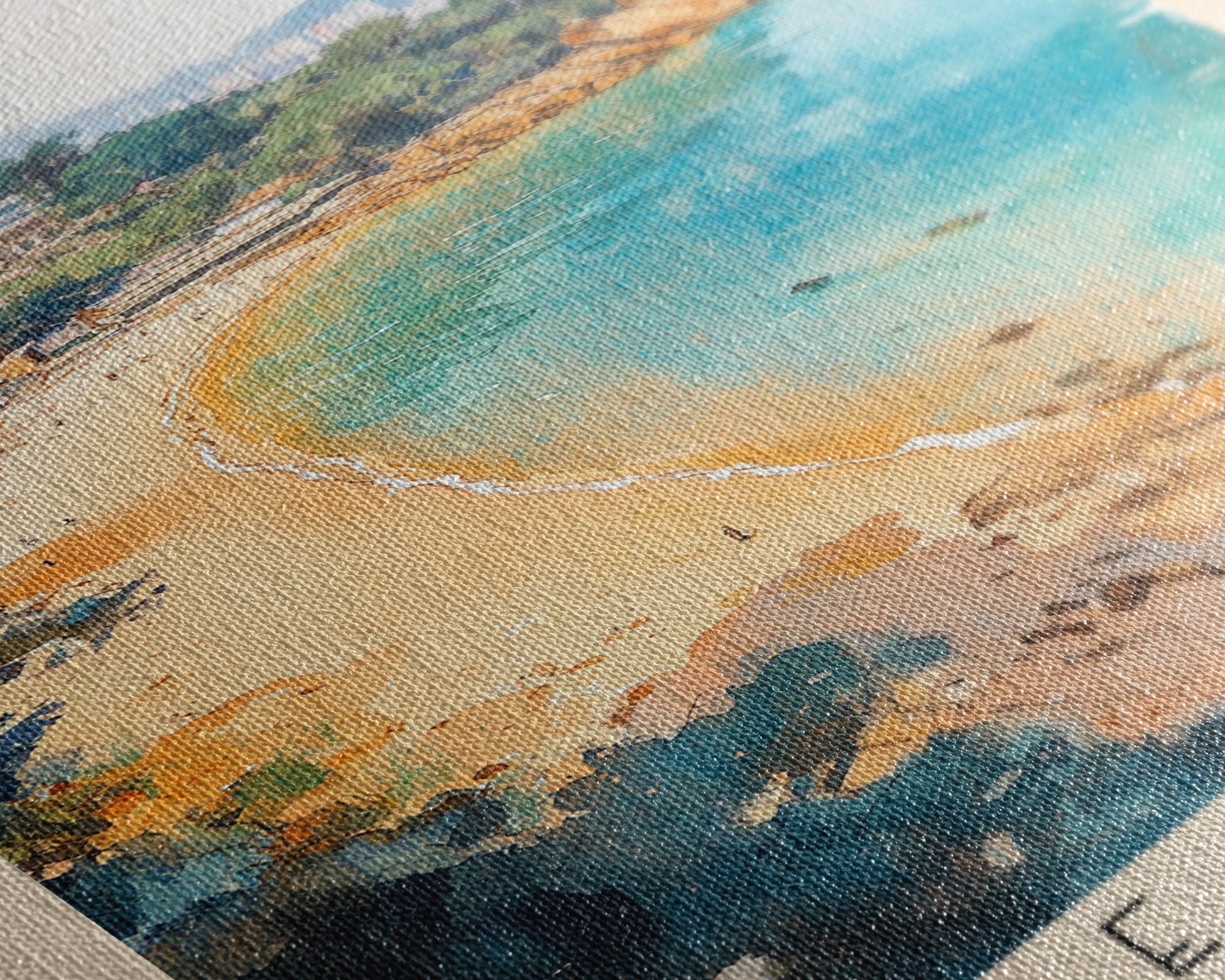 Turtle Cove Beach, Hong Kong Watercolor Print, Vacation Gift, Hong Kong Wall Art, Beach Painting, Beach Decor, Beach Or Lakehouse Art