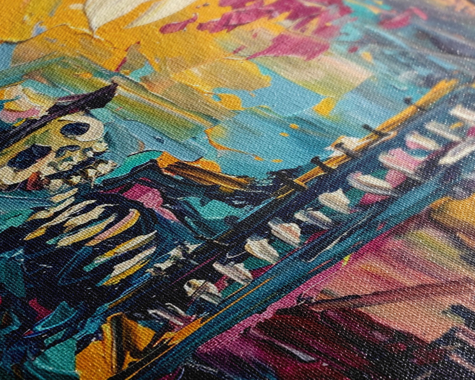 Colorful Skeleton with Top Hat Framed Canvas Print, Halloween Art, Creepy Wall Art, Spooky Home Decor, Scary Art, Vibrant Living Room Decor