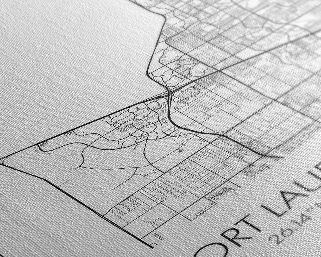 Fort Lauderdale Street Map, California Map, City Map Art, Minimalist Art, Wall Art, Canvas Print, Travel Art, Game Room Décor, Travel Gifts