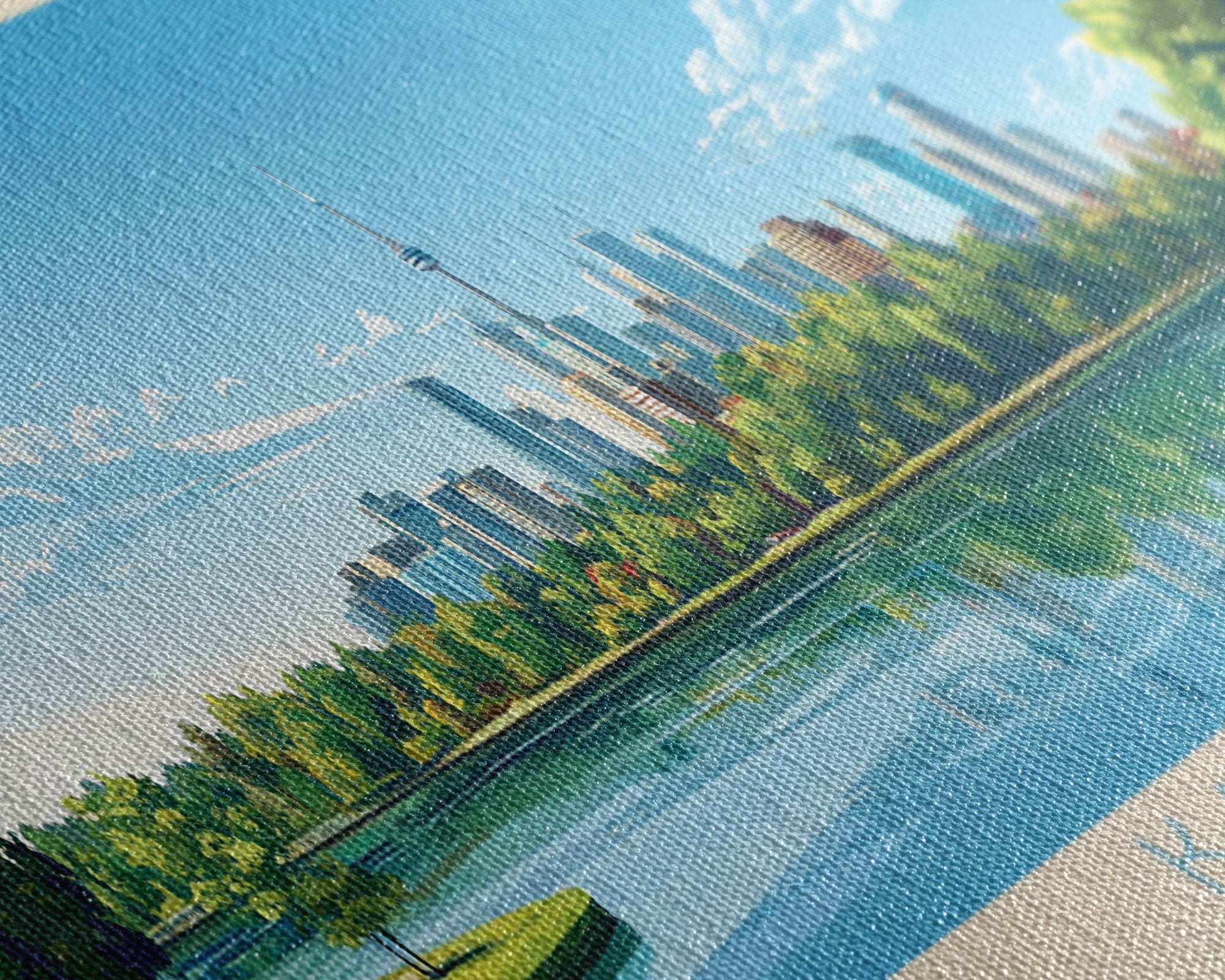 Kanata, Canada Travel Poster Panoramic Canvas Print, Kanata, Canada Painting, Canada Art, Kanata Travel Art, Guest Room Painting