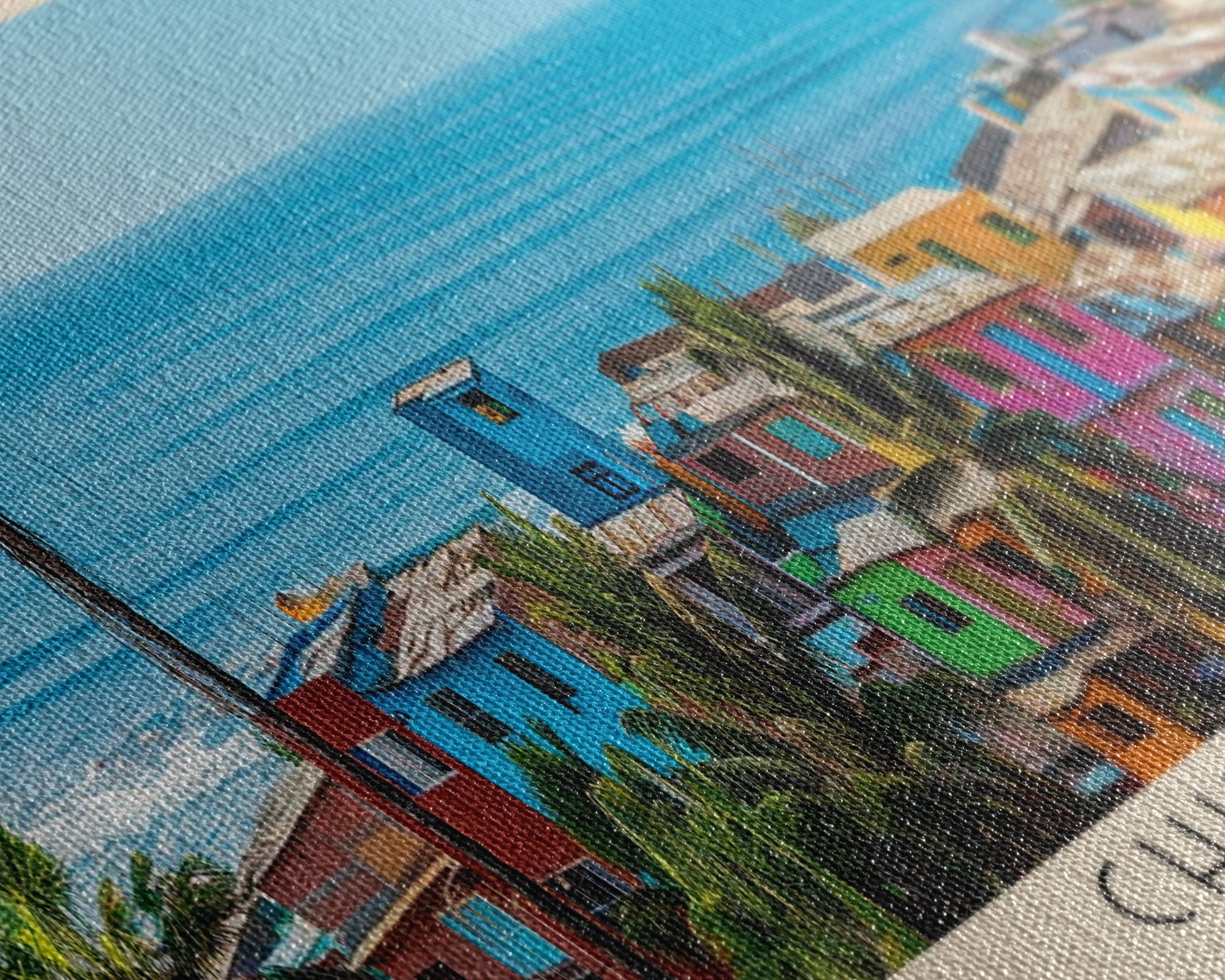 Chimbote, Peru Panoramic Canvas Print, Chimbote, Peru Painting, Peru Art, Chimbote Travel Poster, Travel Art, Housewarming Gift