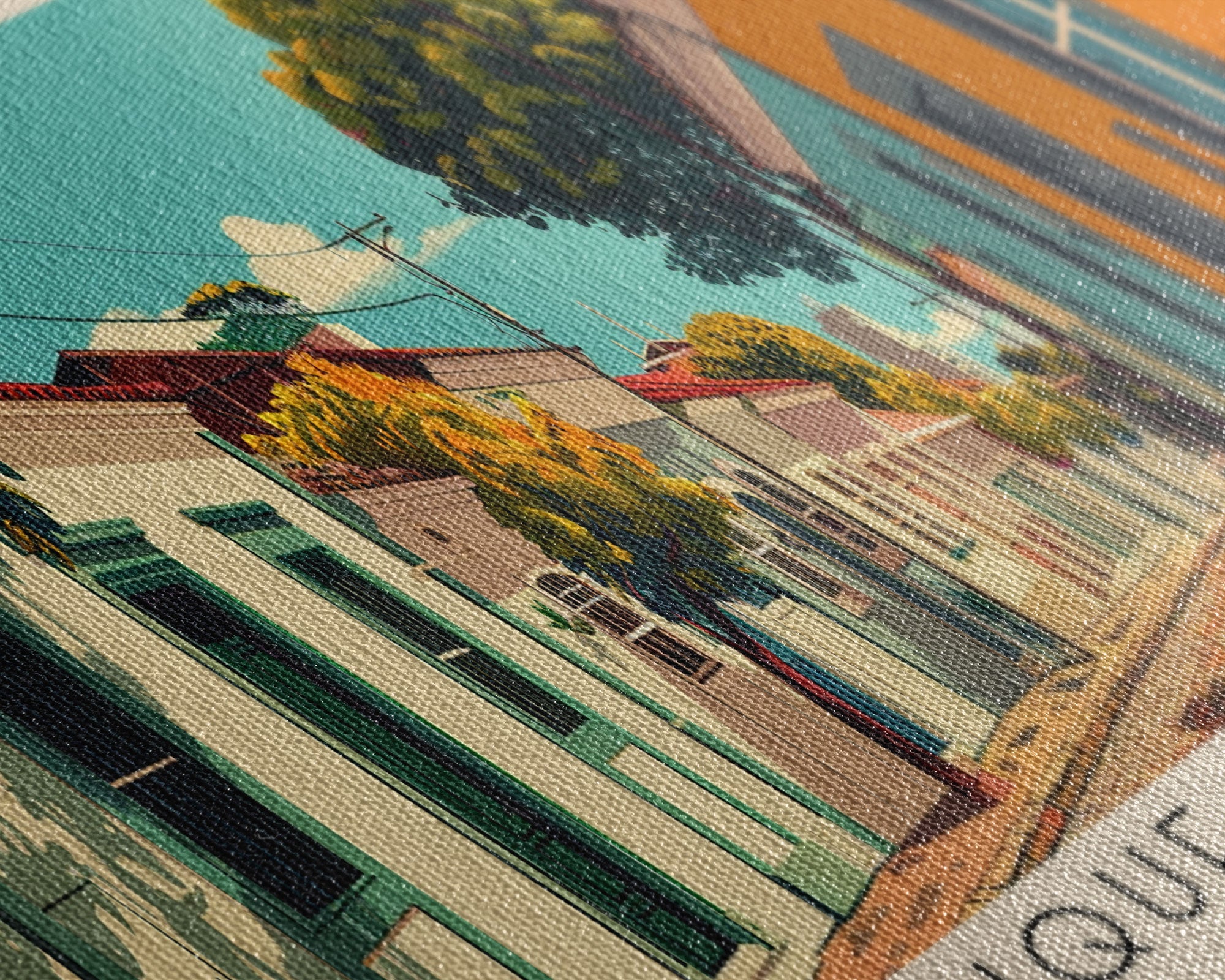Duque de Caxias, Brazil Panoramic Canvas Print, Duque de Caxias, Brazil Painting, Brazil Art, Duque de Caxias Travel Poster, Travel Art, Housewarming Gift