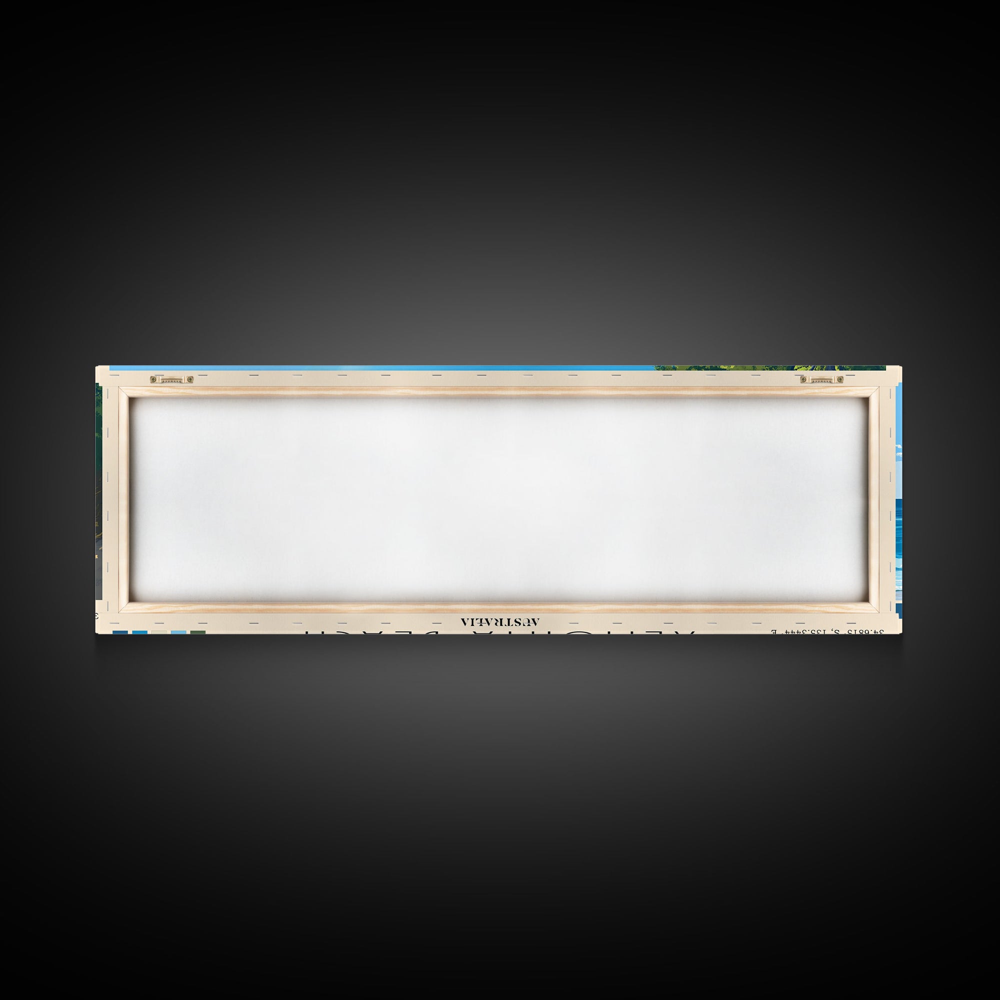Almonta Beach, Australia Panoramic Beach Print, Vacation Gift, Australia Wall Art, Framed Canvas Print, Framed Beach Painting