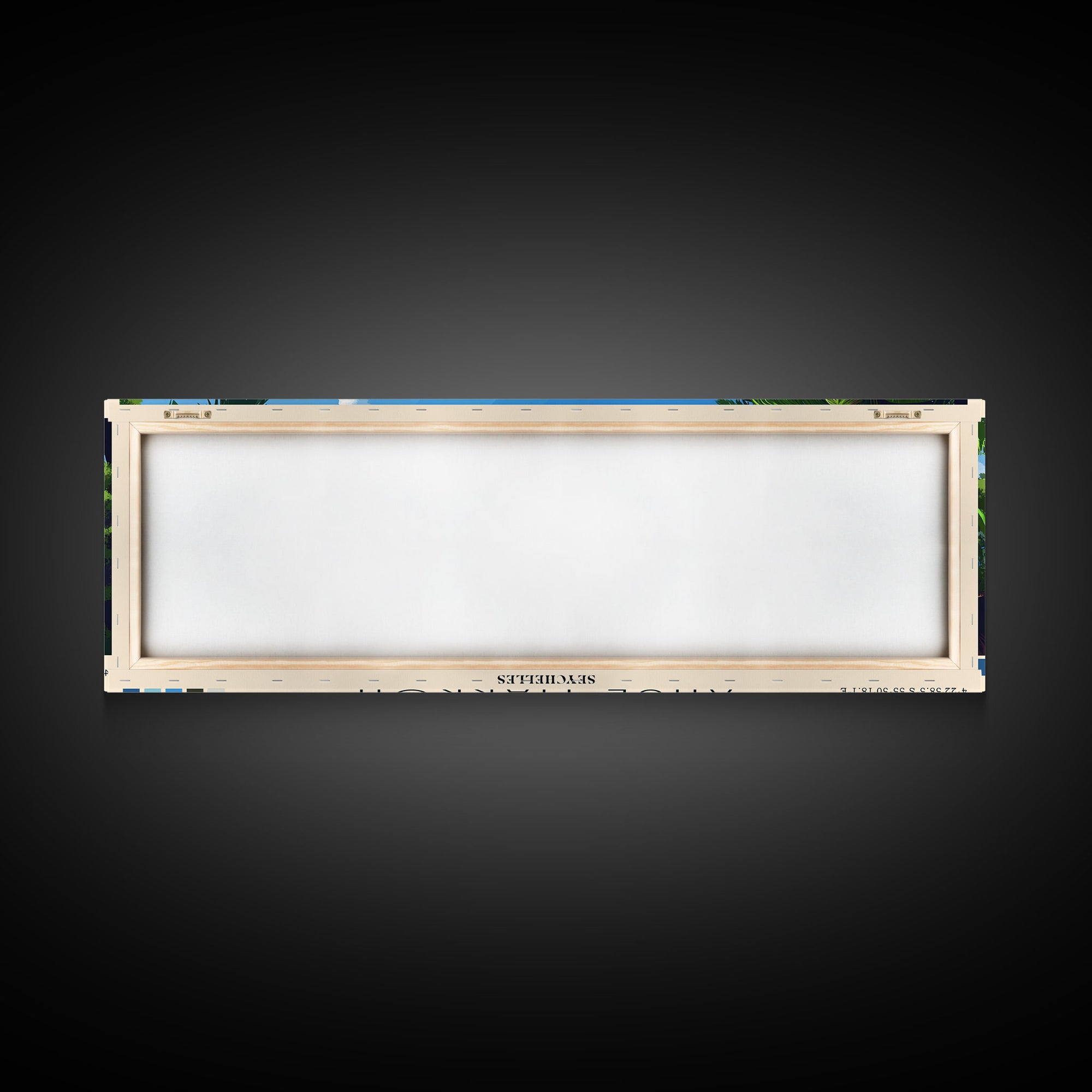 Anse Marron, Seychelles Panoramic Print, Vacation Gift, Seychelles Wall Art, Beach Painting, Beach Decor, Large Wall Art, Wood Frame Art