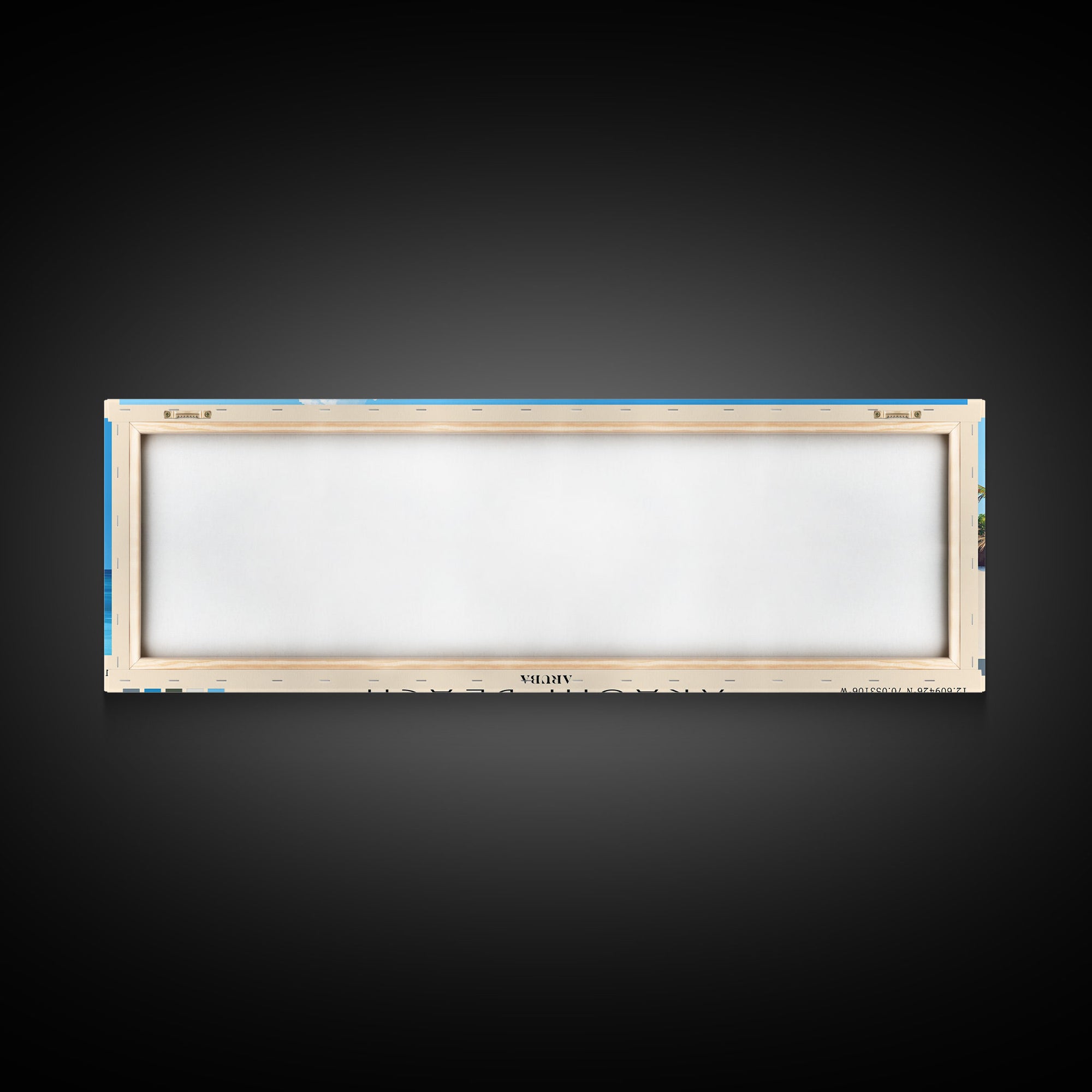 Arashi Beach, Aruba Panoramic Print, Vacation Gift, Aruba Wall Art, Beach Painting, Beach Decor, Large Wall Art, Wood Frame Art