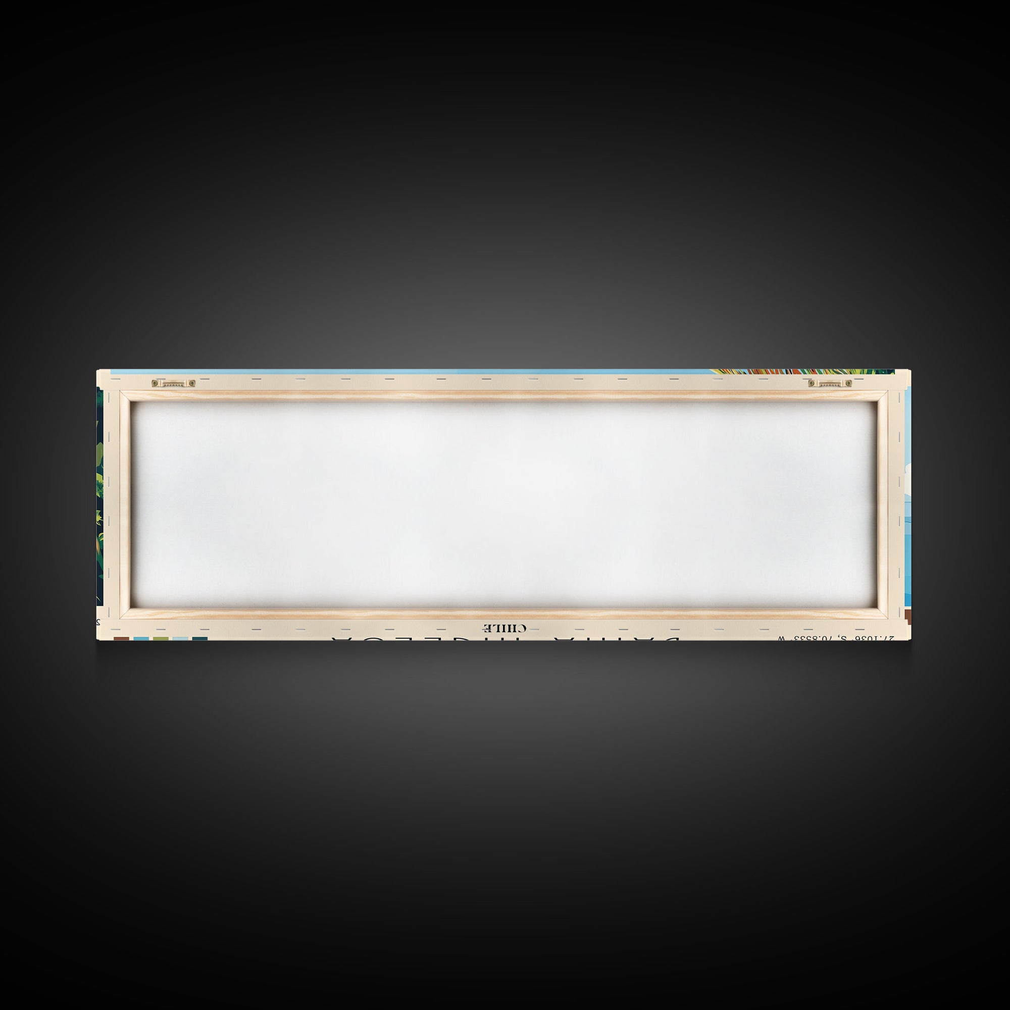 Bahia Inglesa, Chile Panoramic Beach Print, Vacation Gift, Chile Wall Art, Framed Canvas Print, Framed Beach Painting