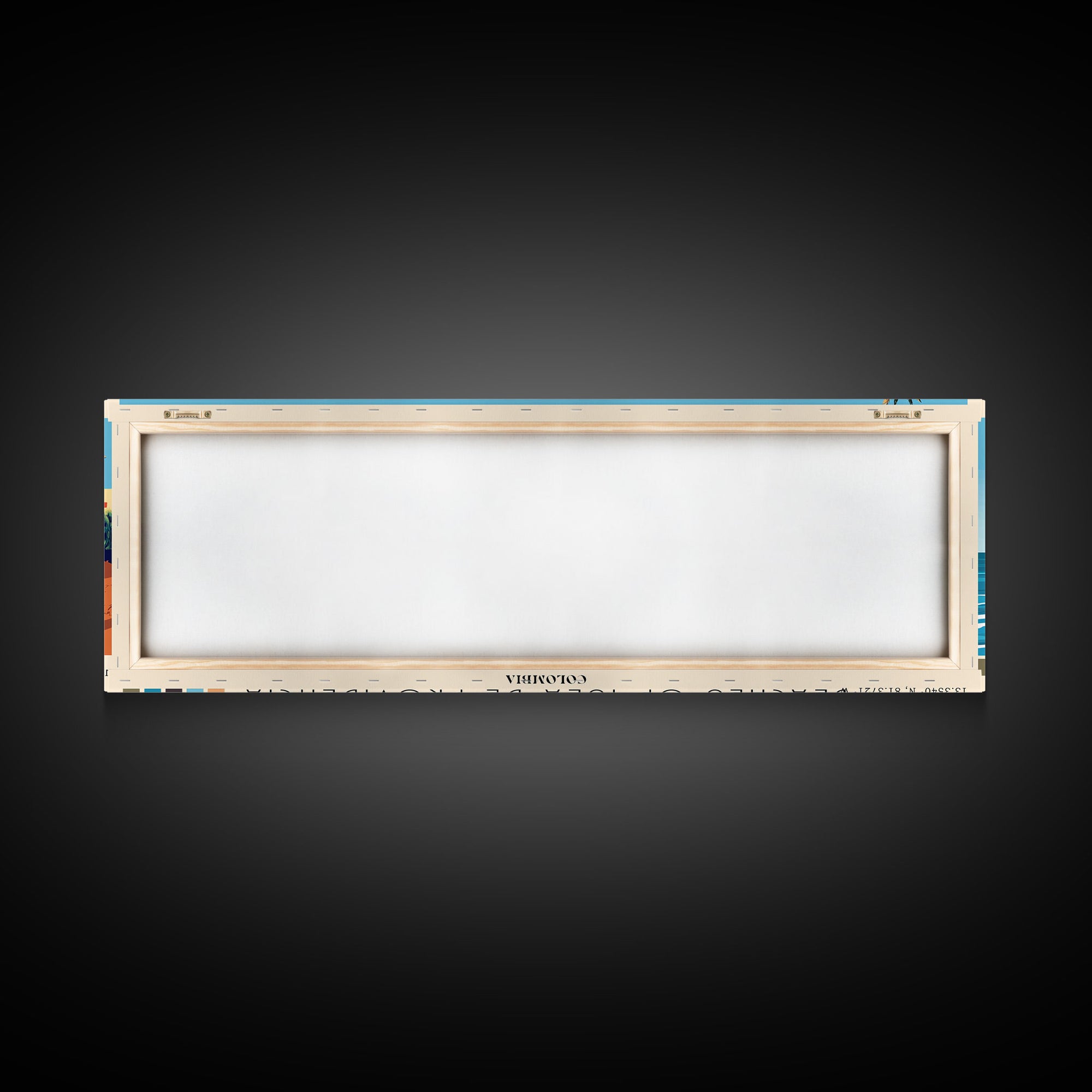 Beaches of Isla de Providencia, Colombia Panoramic Print, Vacation Gift, Colombia Wall Art, Beach Painting, Beach Decor, Large Wall Art, Wood Frame Art