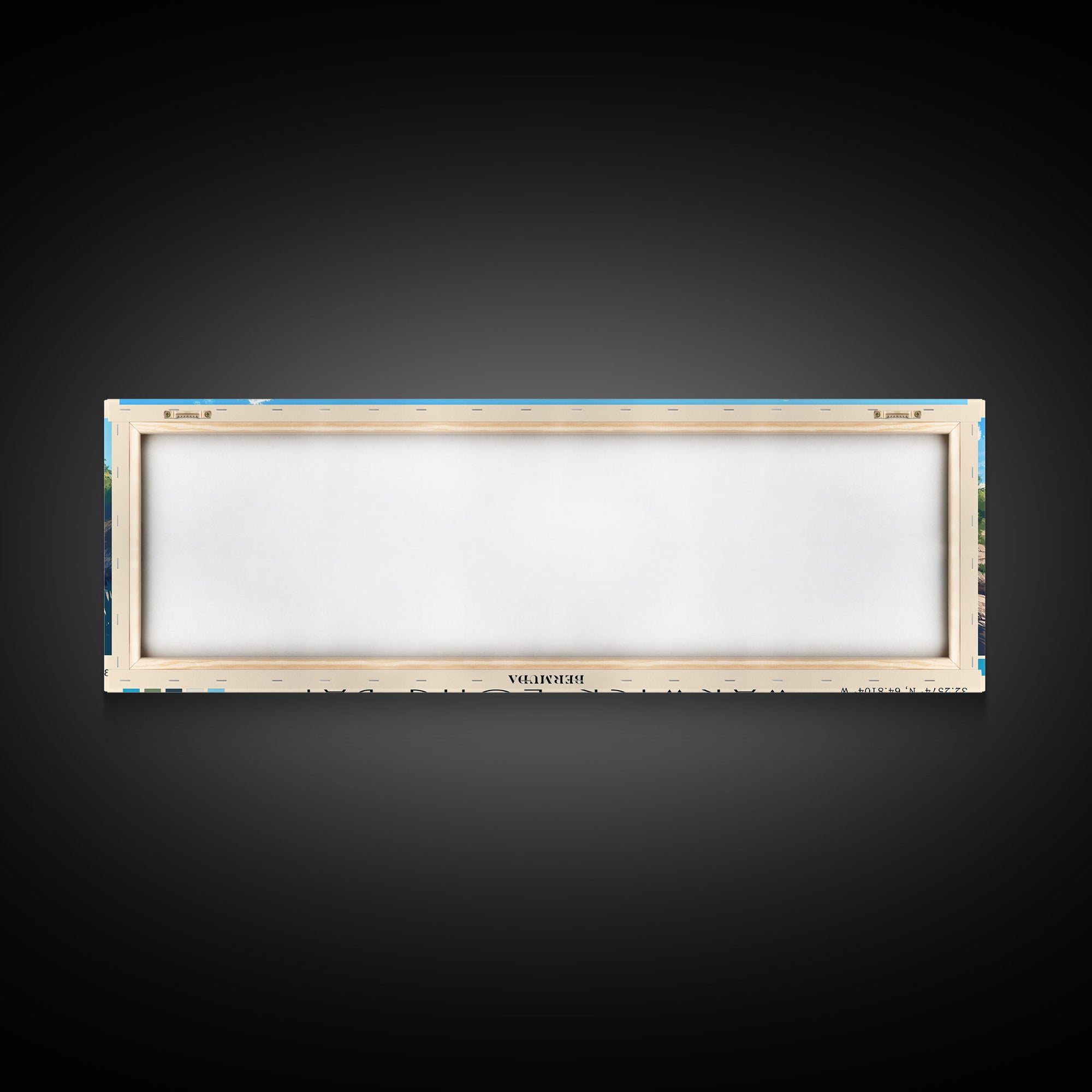 Warwick Long Bay, Bermuda Panoramic Print, Vacation Gift, Bermuda Wall Art, Beach Painting, Beach Decor, Large Wall Art, Wood Frame Art