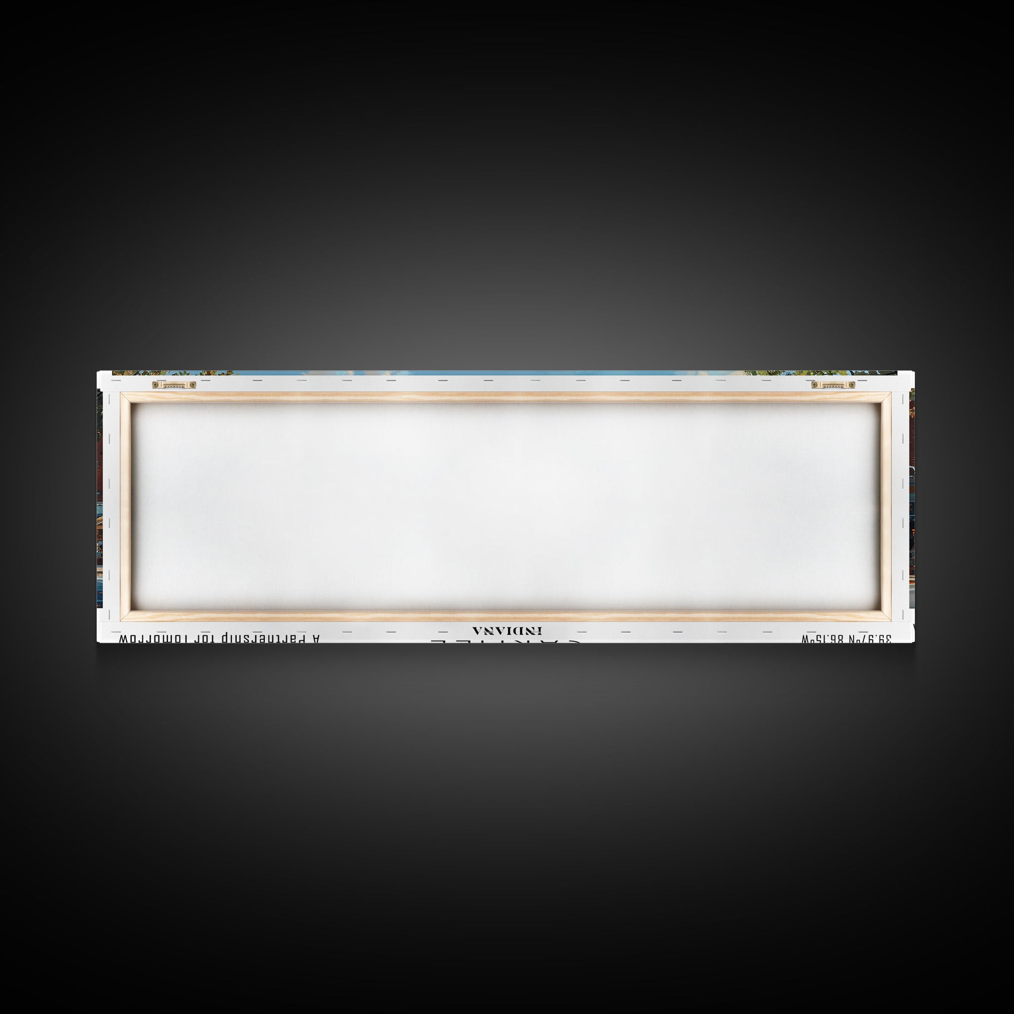 Carmel Indiana Panoramic Watercolor Painting Framed Canvas Print, Travel Poster Art, Charming Cityscape, Home Decor, Bedroom Wall Art, Office Decoration, Unique Travel Gift