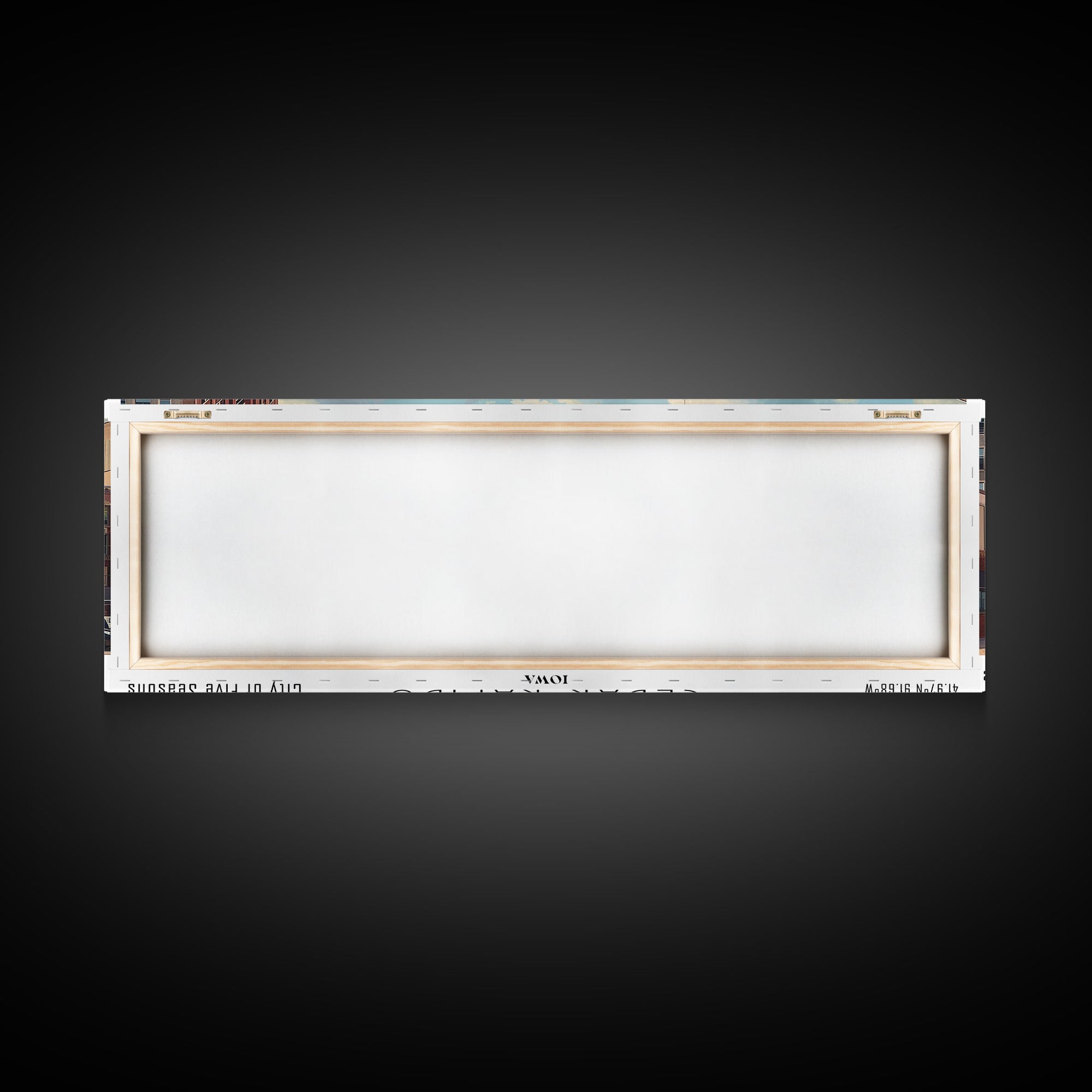 Cedar Rapids Iowa Panoramic Watercolor Painting Framed Canvas Print, Travel Poster Art, Home Decor, Iowa Cityscape, Living Room Decoration, Office Wall Art, Gift for Iowans