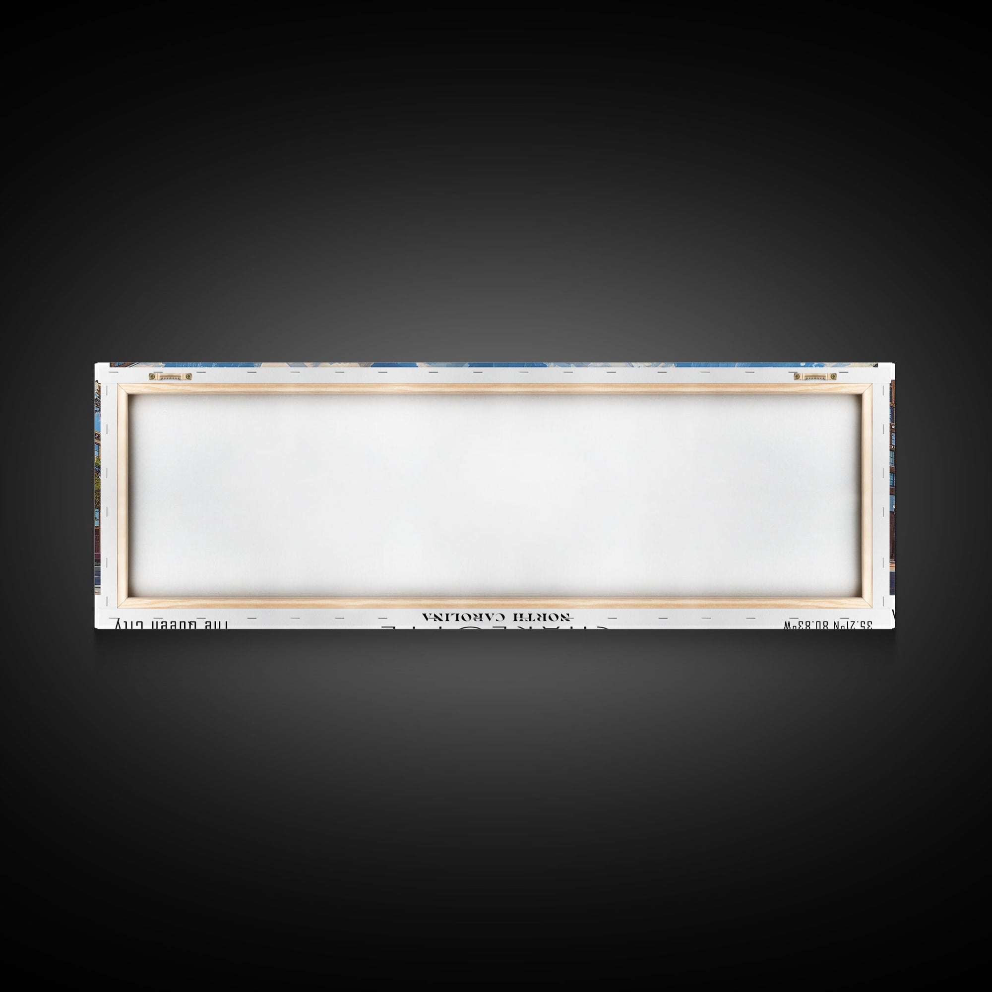 Charlotte North Carolina Panoramic Watercolor Painting Framed Canvas Print, Travel Poster Art, Urban Cityscape, Living Room Decor, Wall Art, Office Decoration, North Carolina Gift