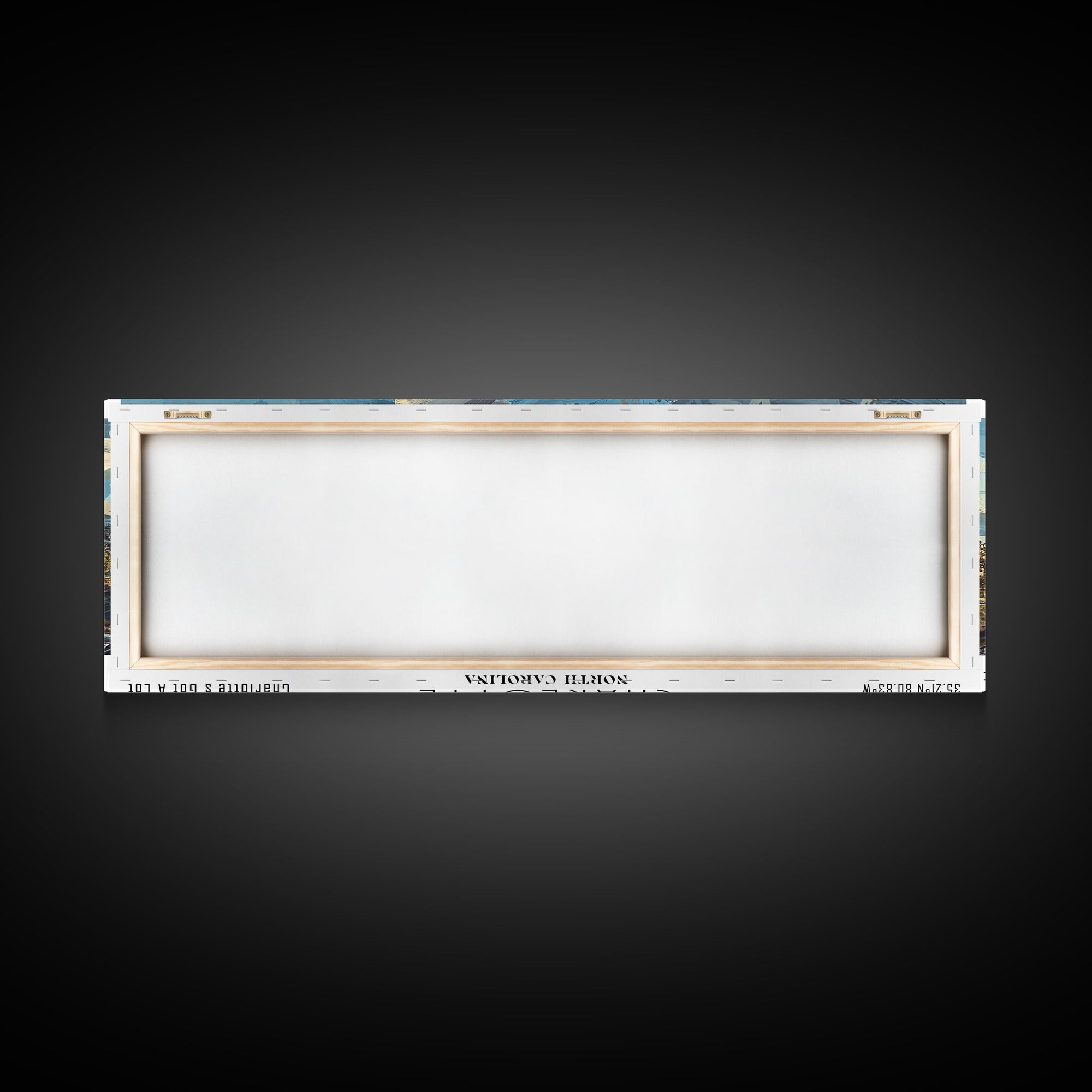 Charlotte North Carolina Panoramic Watercolor Painting Framed Canvas Print, Travel Poster Art, Urban Landscape, Home Decor, Bedroom Wall Art, Office Decoration, Unique Travel Gift