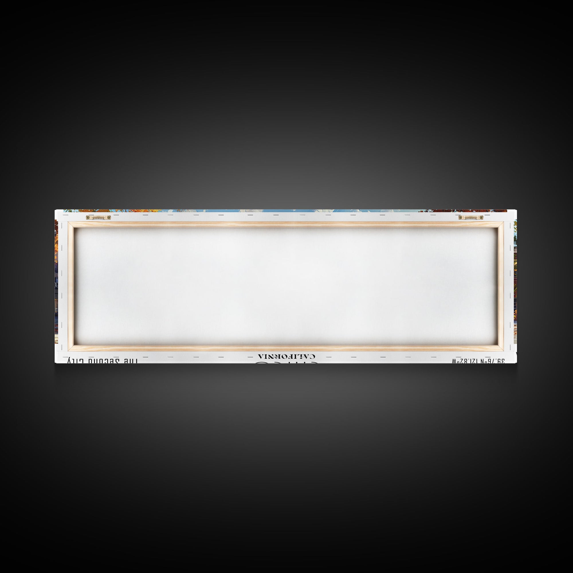 Chico California Panoramic Watercolor Painting Framed Canvas Print, Travel Poster Art, Picturesque Landscape, Home Decor, Living Room Wall Art, Office Decoration, Unique Travel Gift