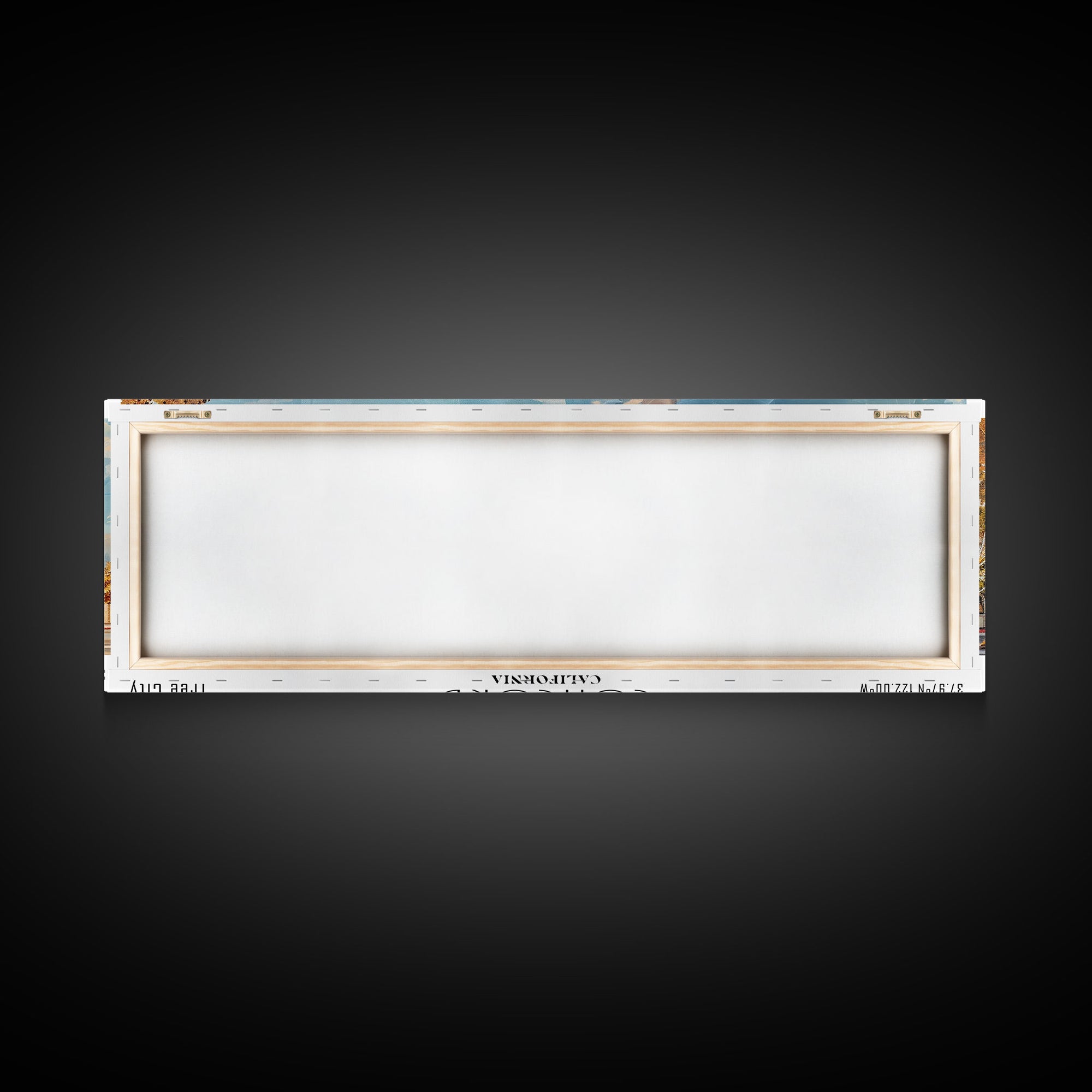 Concord California Panoramic Watercolor Painting Framed Canvas Print, Travel Poster Art, Urban Landscape, Bedroom Wall Art, Living Room Decoration, Office Wall Art, California-Themed Gift