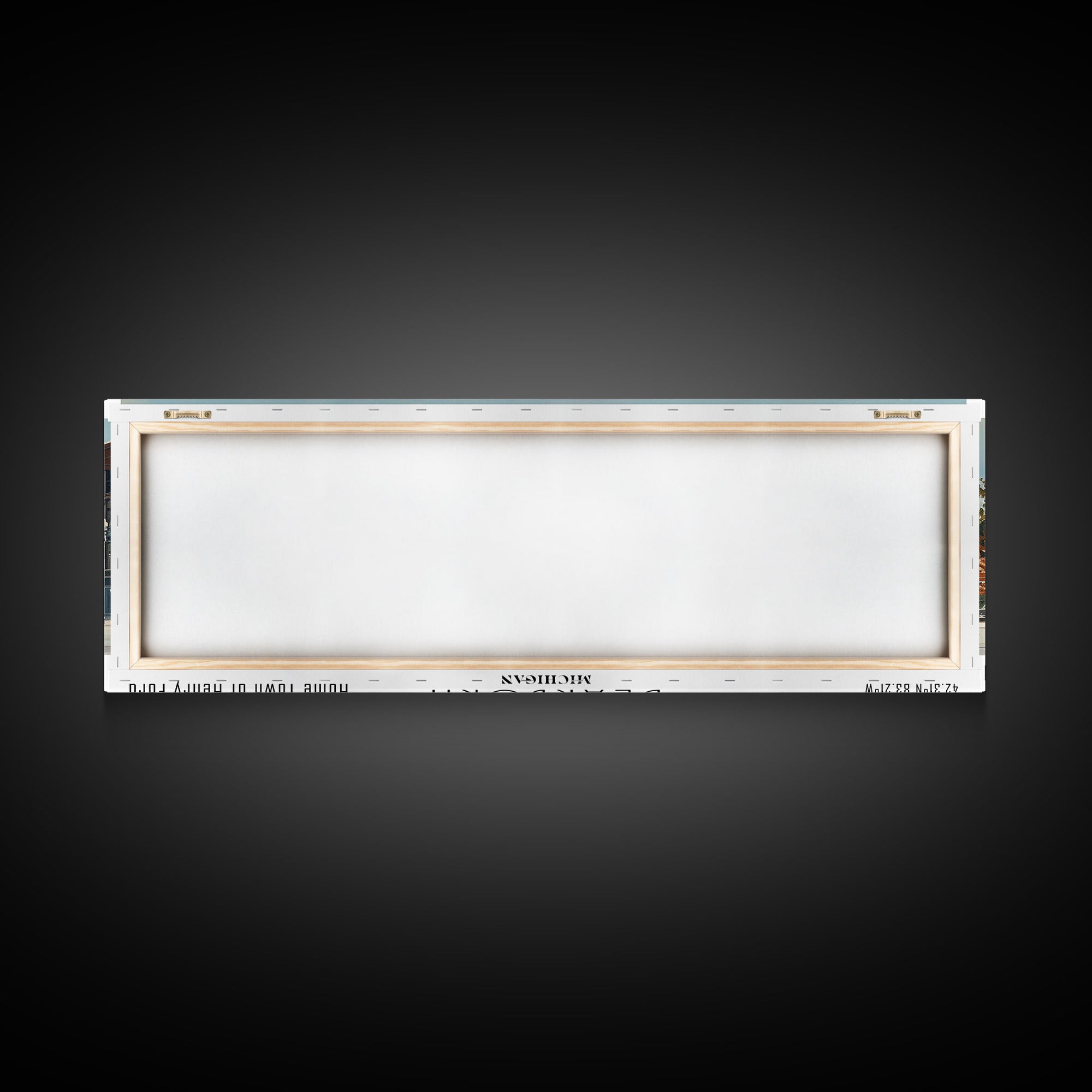 Dearborn Michigan Panoramic Watercolor Painting, Scenic Framed Canvas Print, Urban Wall Art for Living Room, Travel Decor, City Print, Gift Idea