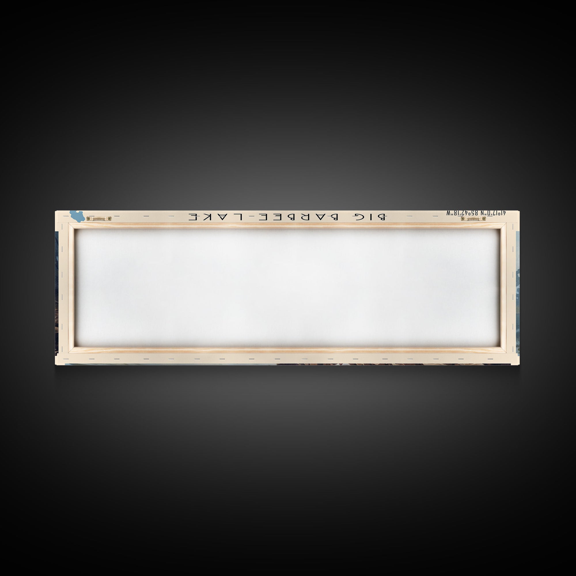 Big Barbee Lake Indiana Framed Canvas Print, Panoramic Lake House Art, Scenic Painting, Travel Poster, Rustic Decor, Nature Scene